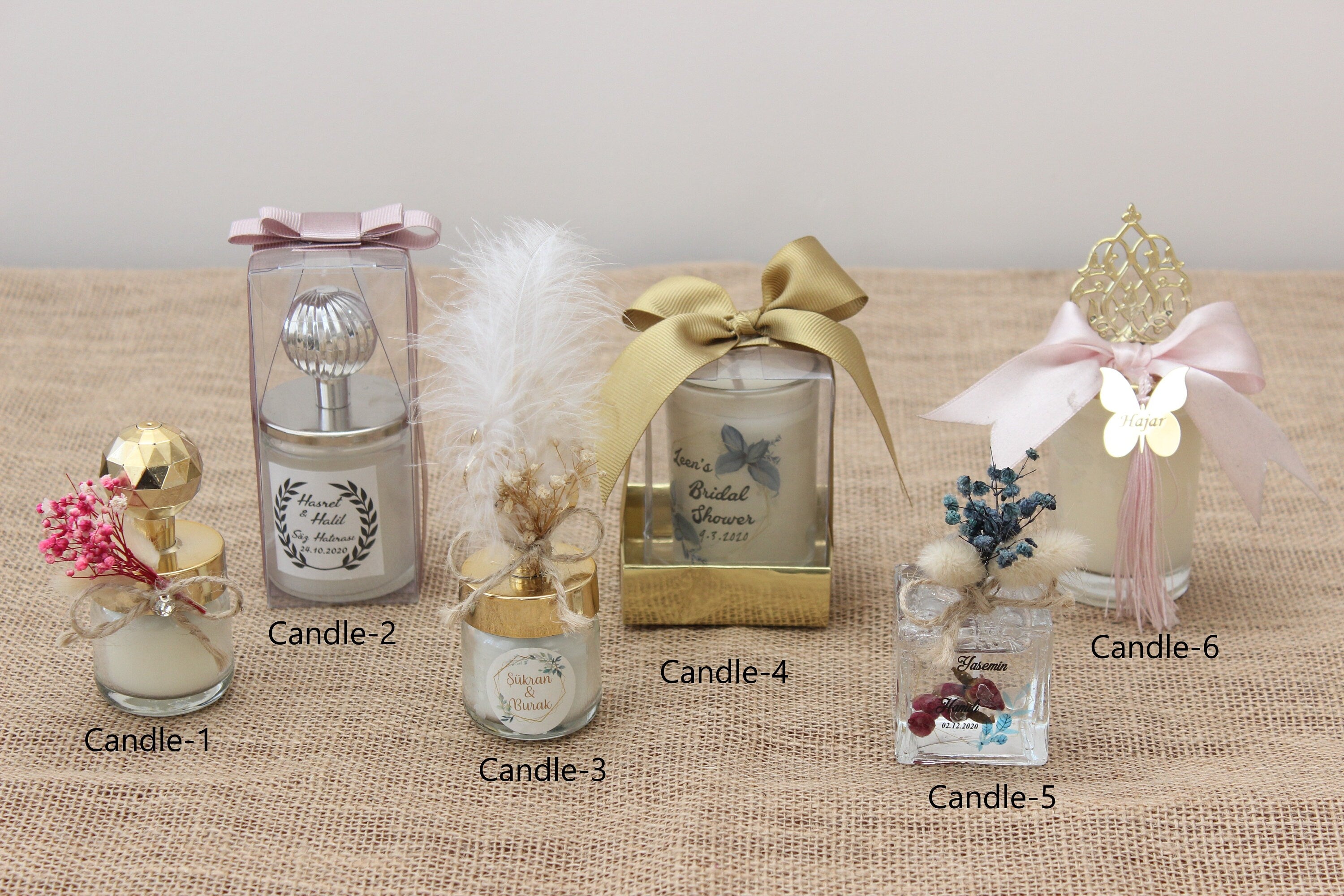 Bottle Candle Favors for Guest Gifts