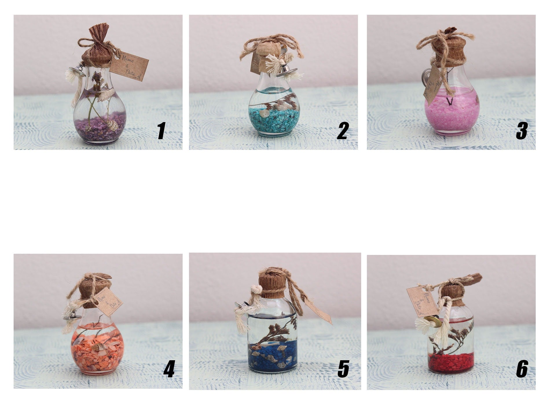 Bottle Jar Personalized Candle Colour stone Memento