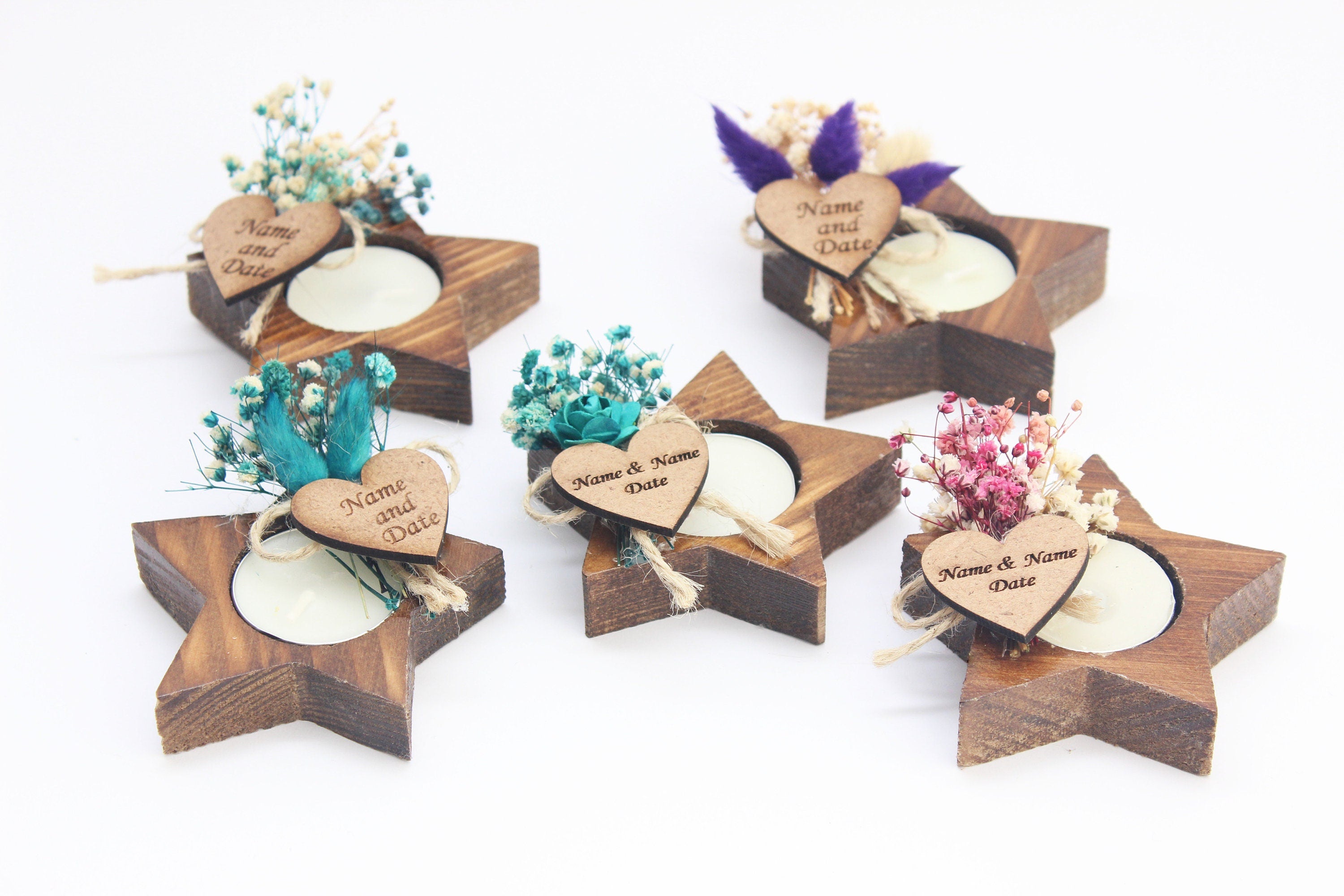 Personalized Wedding Favors for Guests , Wooden Tealight Candle, Rustic Wedding Favors, Bulk Wedding Favors, Custom Wedding Favors