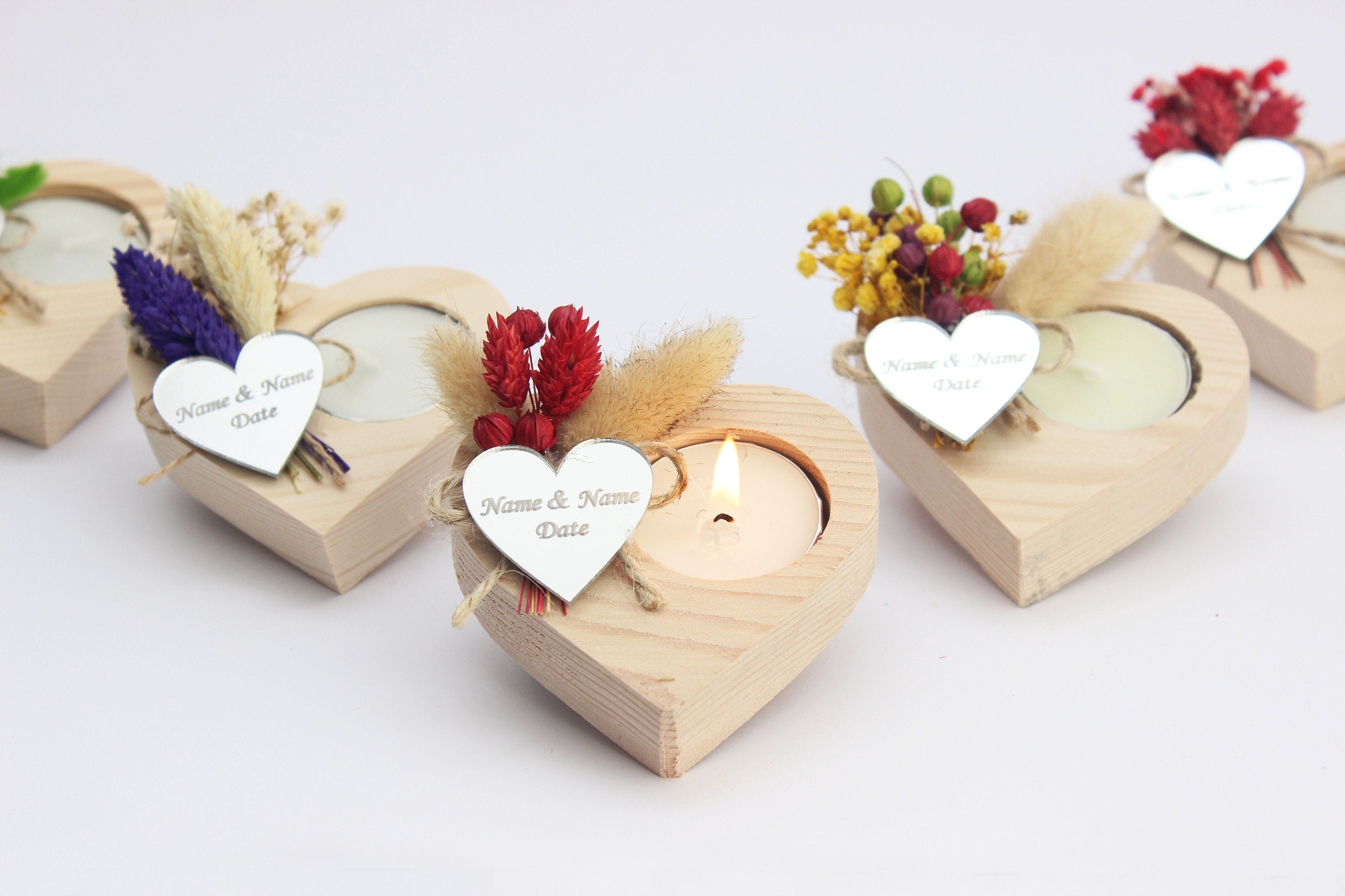 Personalized Wedding Favors for Guests , Wooden Tealight Candle, Rustic Wedding Favors, Bulk Wedding Favors, Custom Wedding Favors