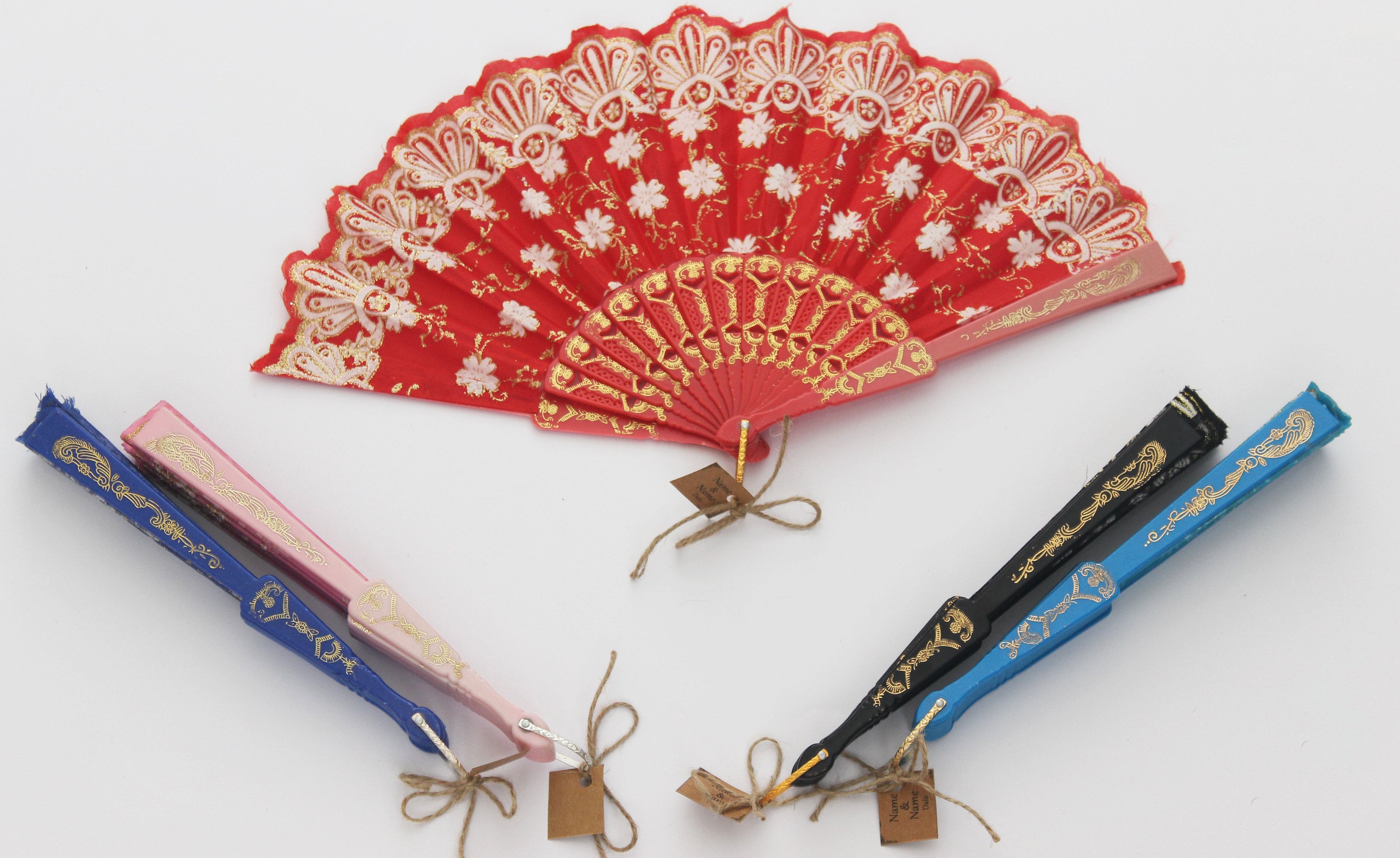 Personalized Hand Fan With Custom Gift for Guest Favor and Souvenir