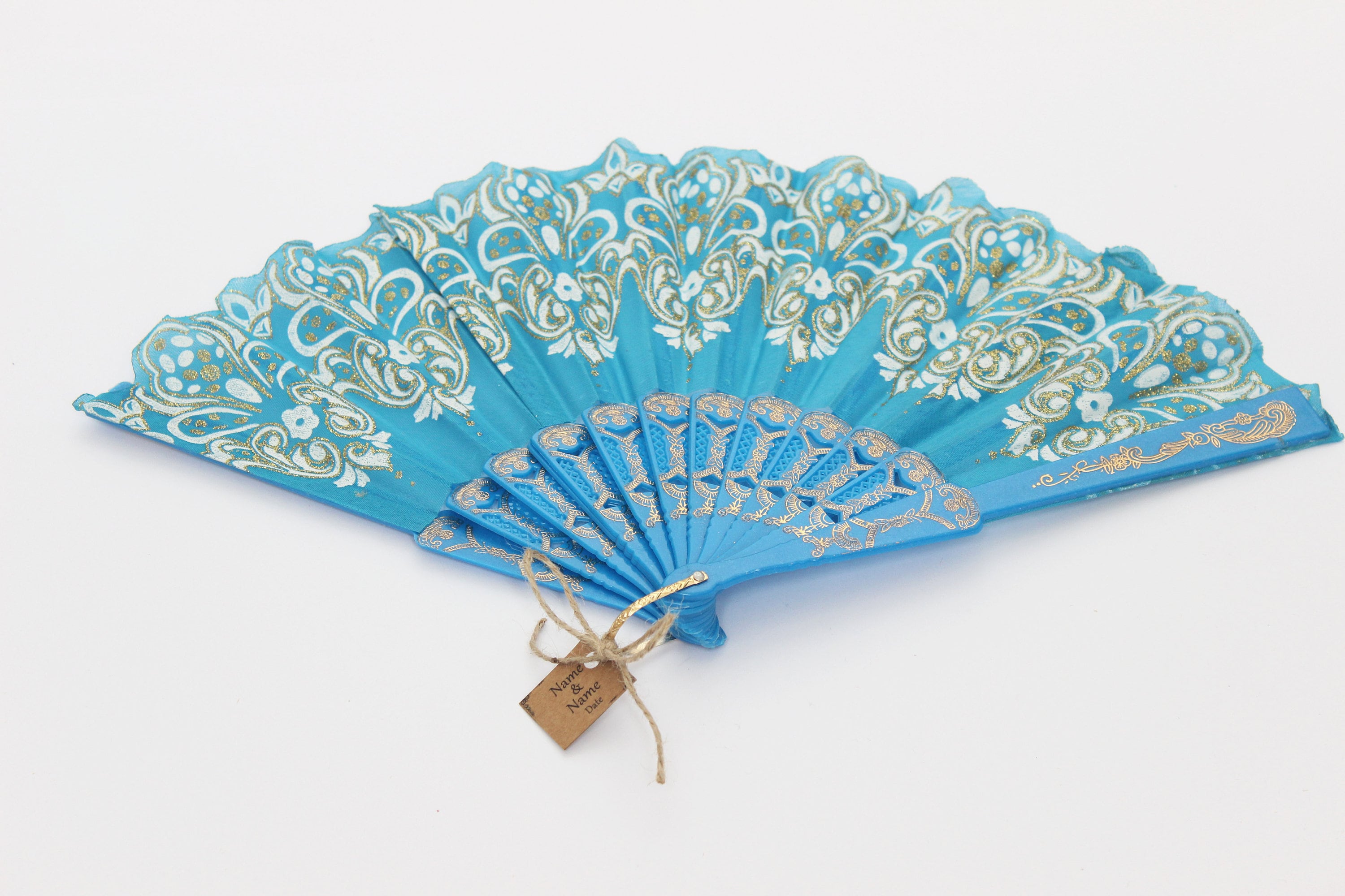 Personalized Hand Fan With Custom Gift for Guest Favor and Souvenir