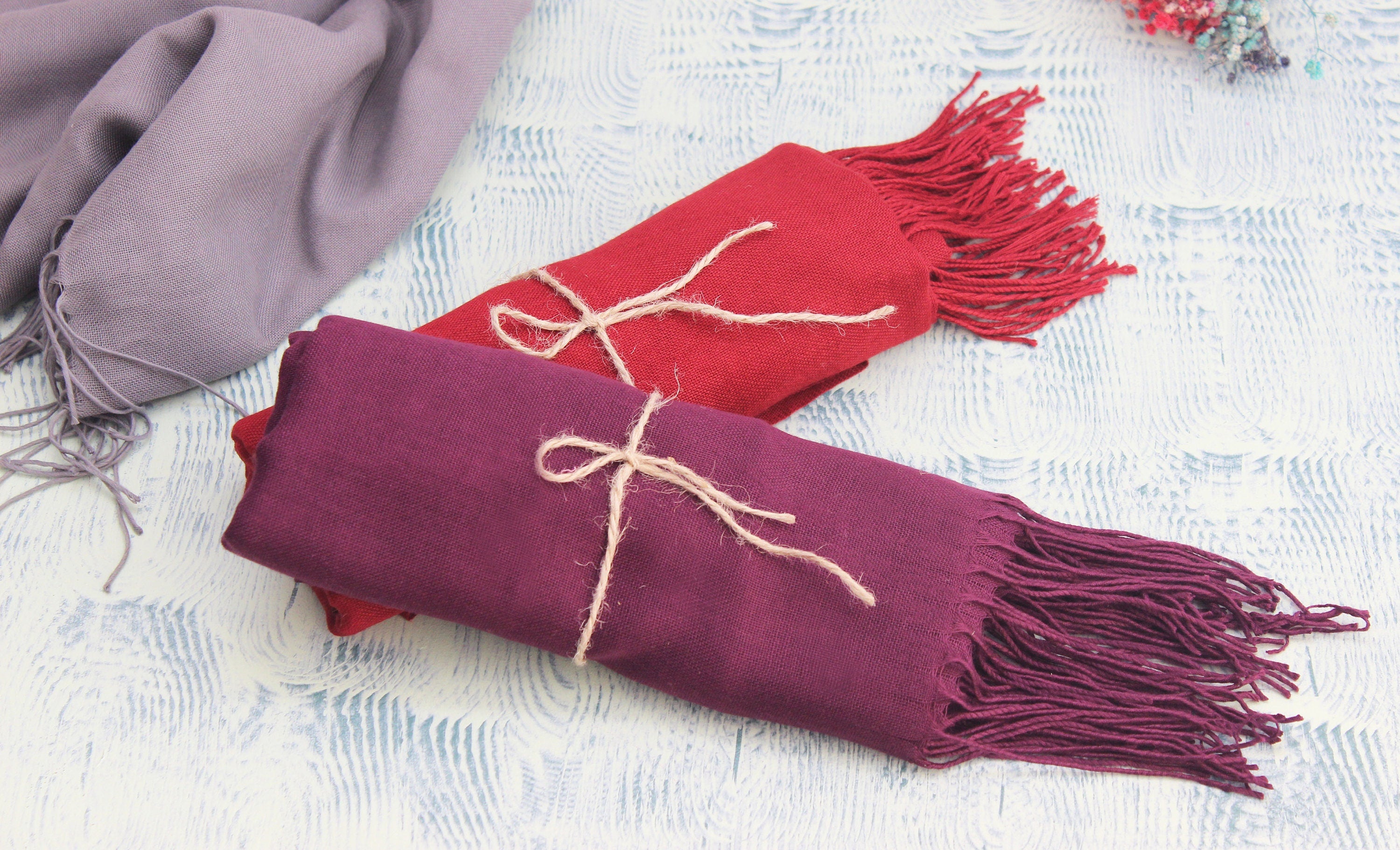 Personalized Handmade Wedding Pashmina Scarf Gift