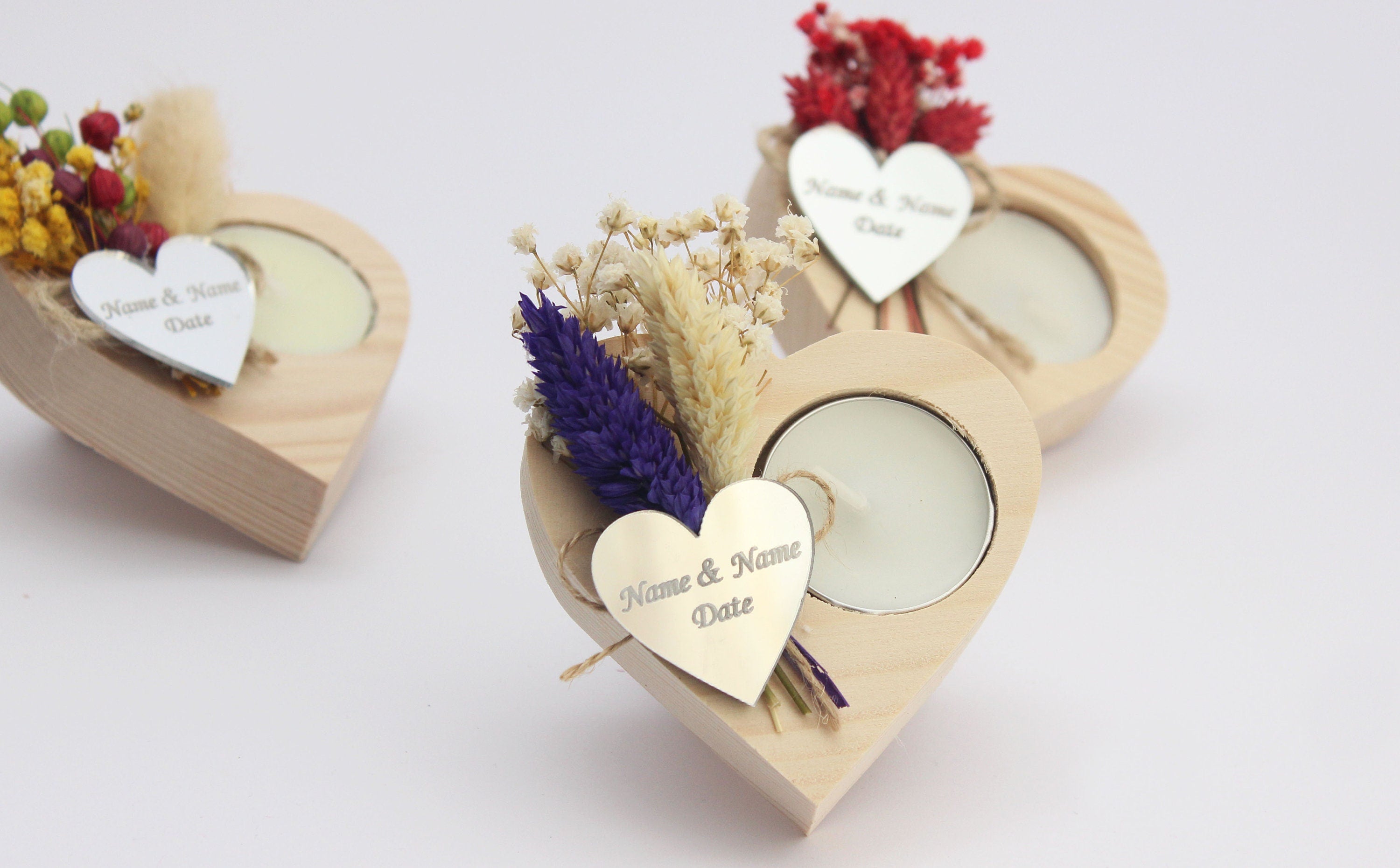 Personalized Wedding Favors for Guests , Wooden Tealight Candle, Rustic Wedding Favors, Bulk Wedding Favors, Custom Wedding Favors