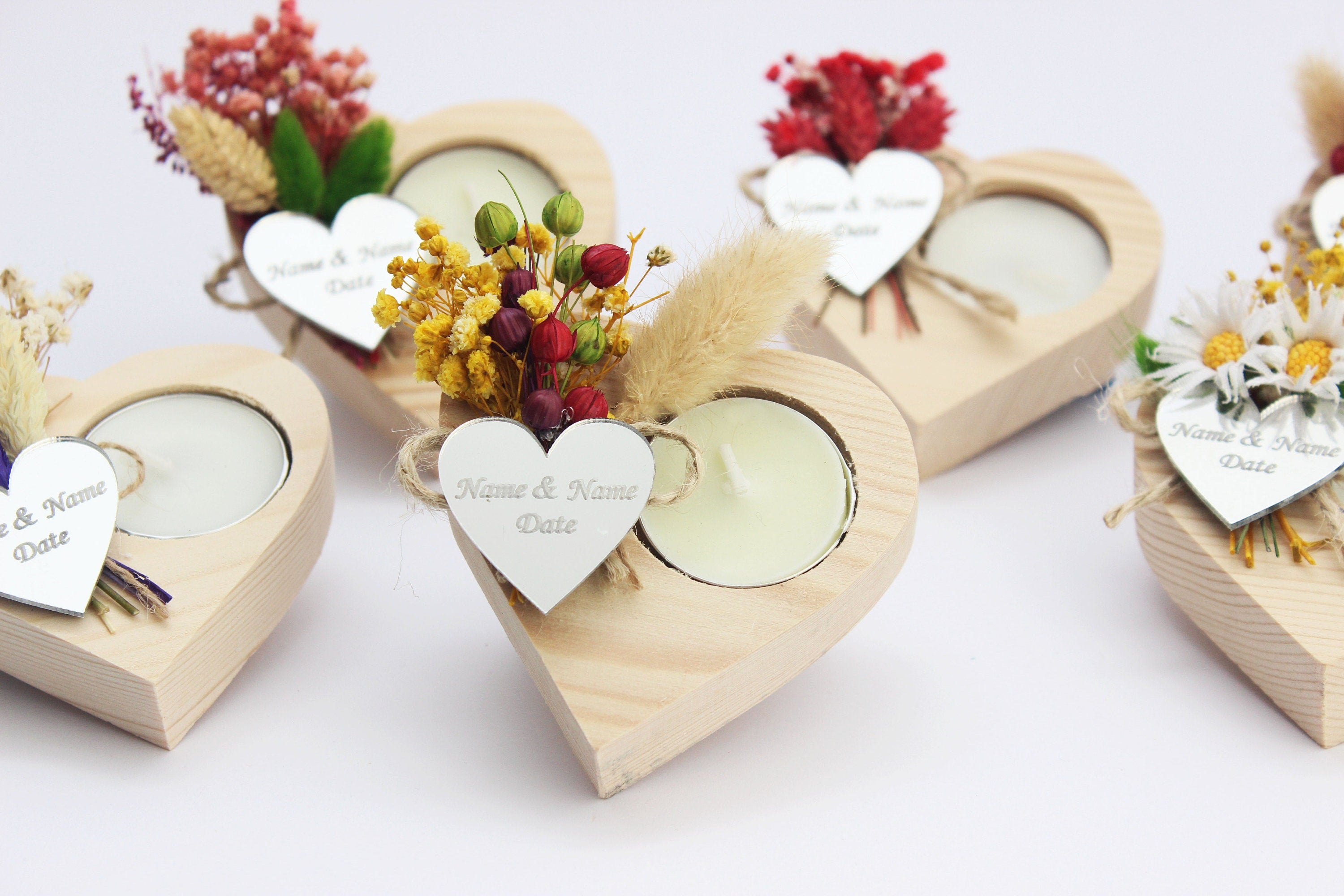 Personalized Wedding Favors for Guests , Wooden Tealight Candle, Rustic Wedding Favors, Bulk Wedding Favors, Custom Wedding Favors