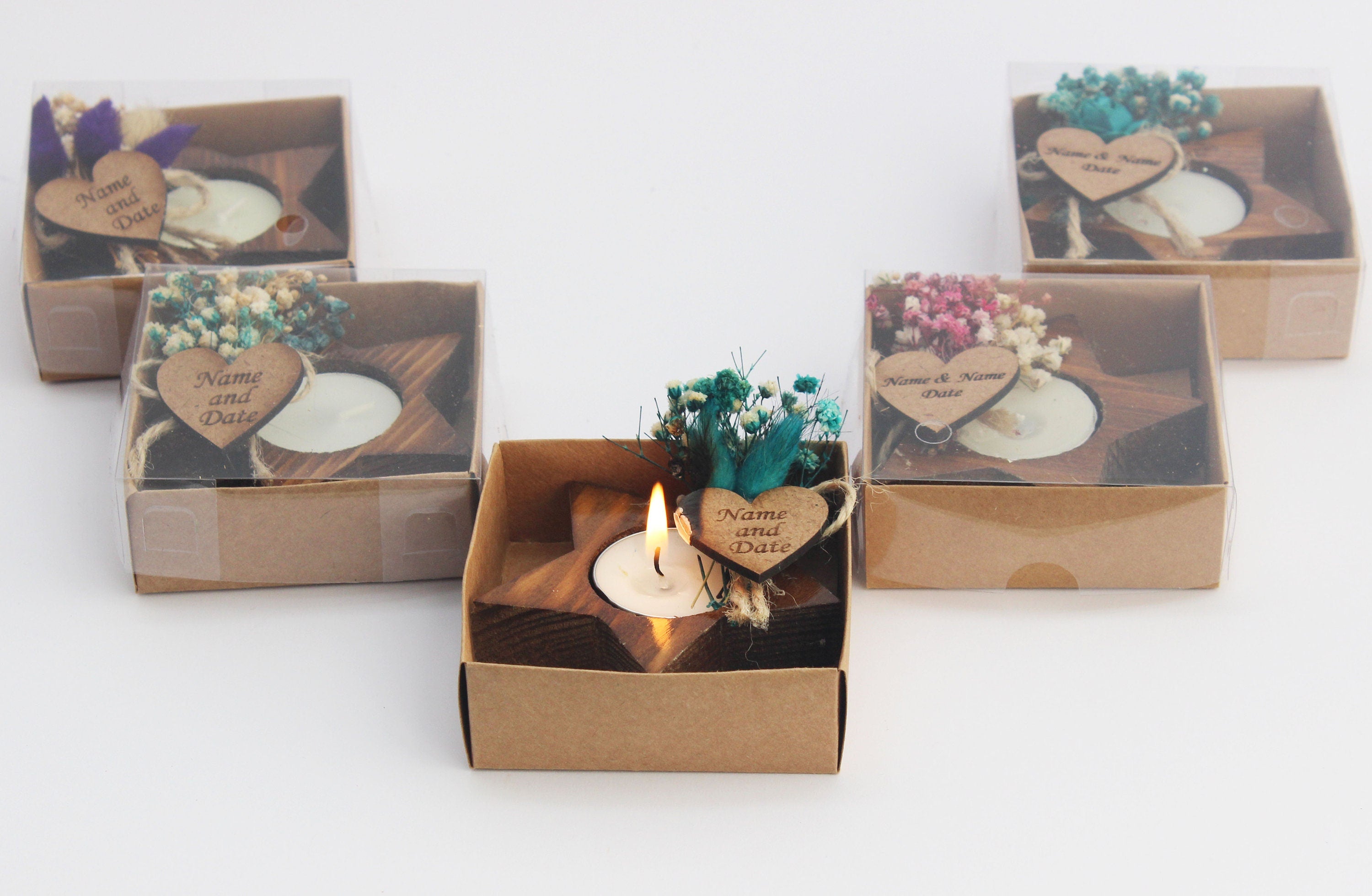 Personalized Wedding Favors for Guests , Wooden Tealight Candle, Rustic Wedding Favors, Bulk Wedding Favors, Custom Wedding Favors