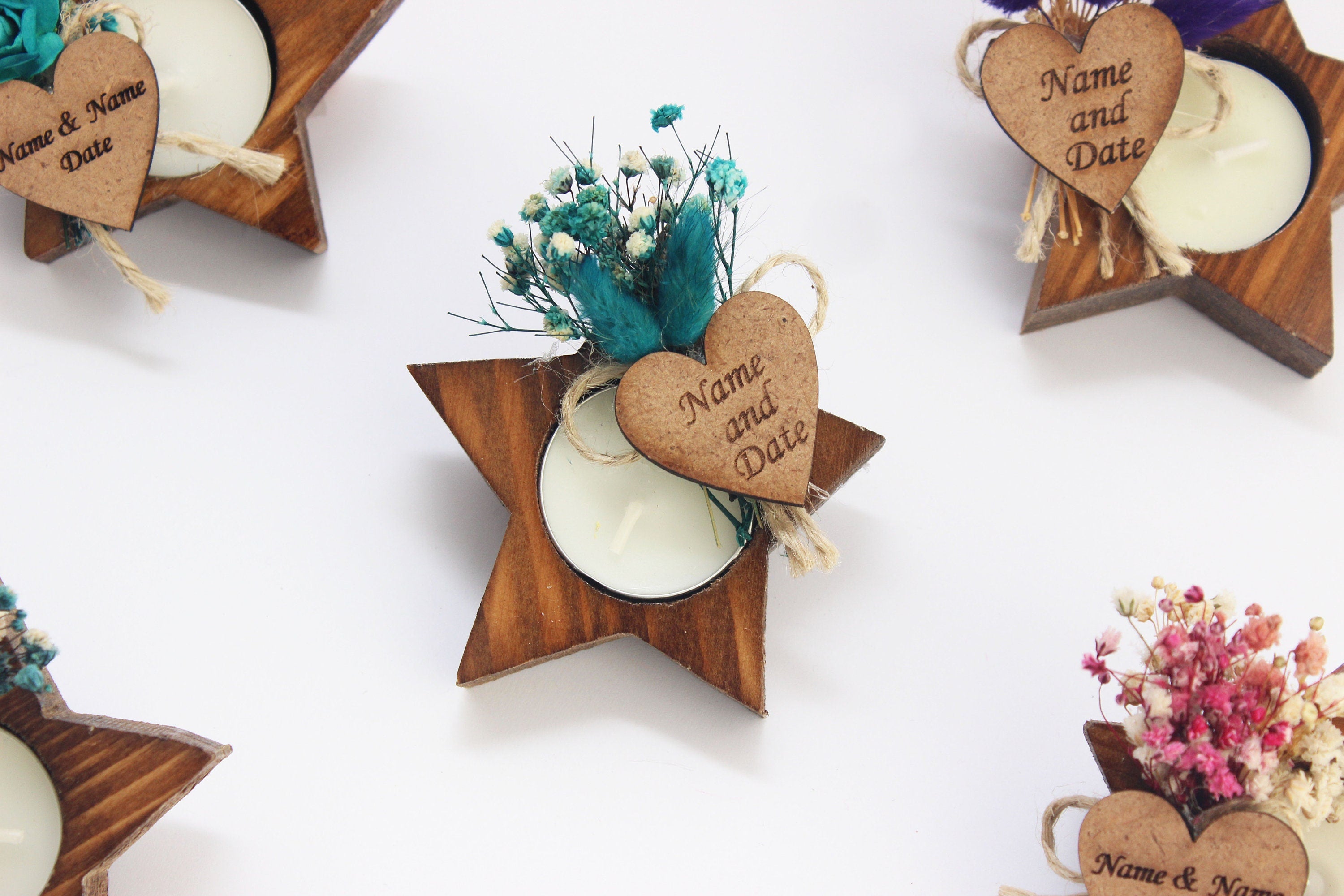 Personalized Wedding Favors for Guests , Wooden Tealight Candle, Rustic Wedding Favors, Bulk Wedding Favors, Custom Wedding Favors