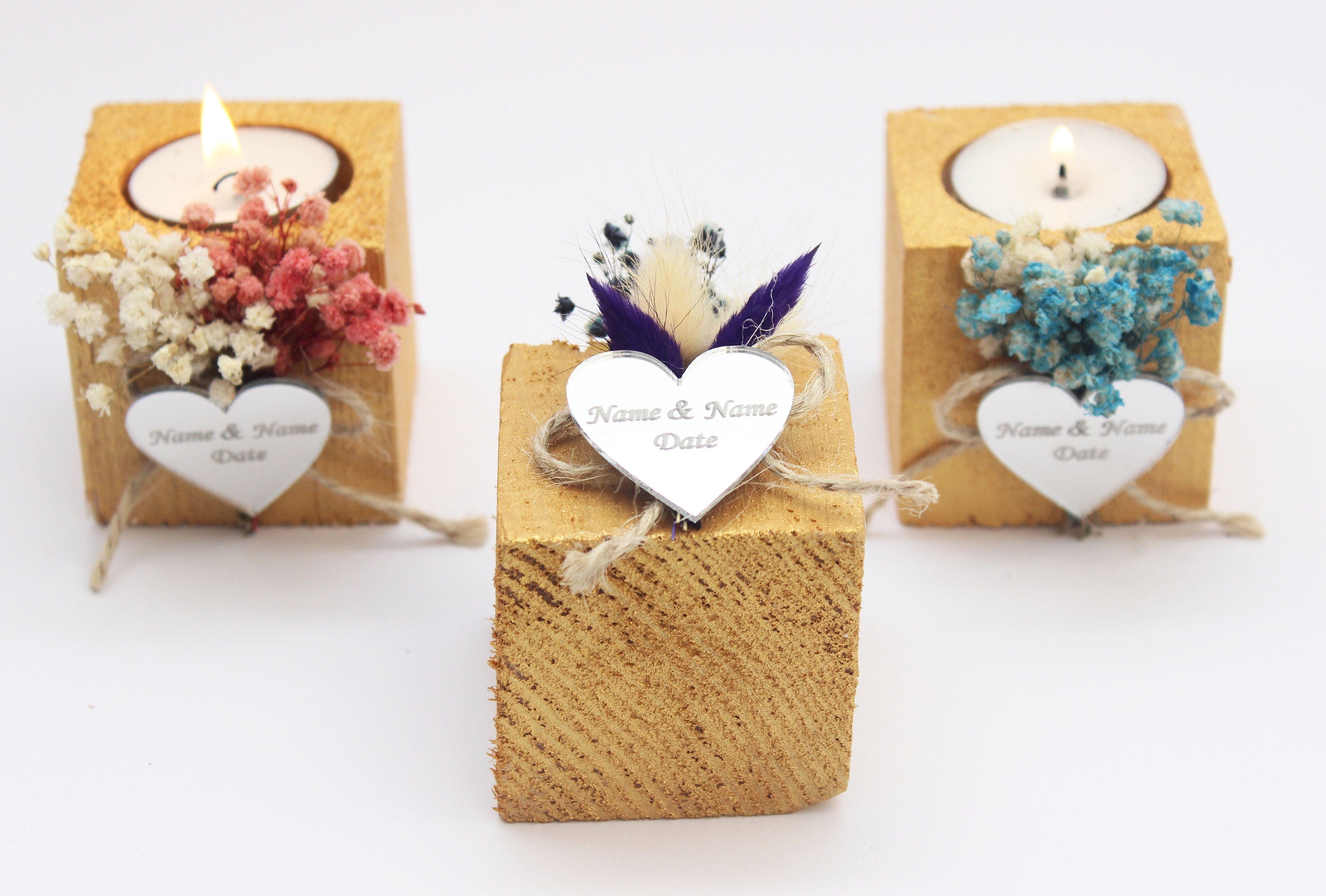 Personalized Wedding Favors for Guests , Wooden Tealight Candle, Rustic Wedding Favors, Bulk Wedding Favors, Custom Wedding Favors