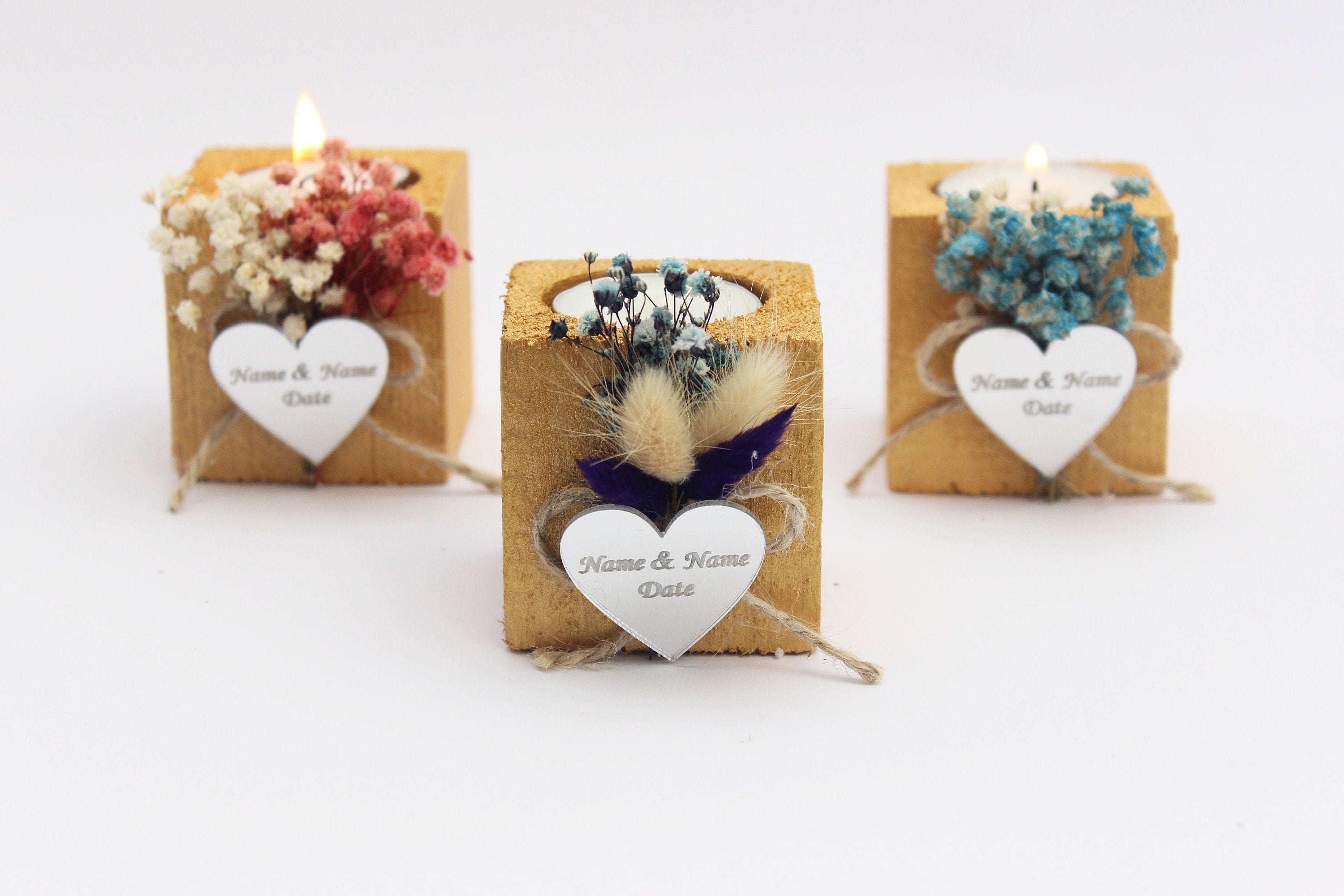 Personalized Wedding Favors for Guests , Wooden Tealight Candle, Rustic Wedding Favors, Bulk Wedding Favors, Custom Wedding Favors