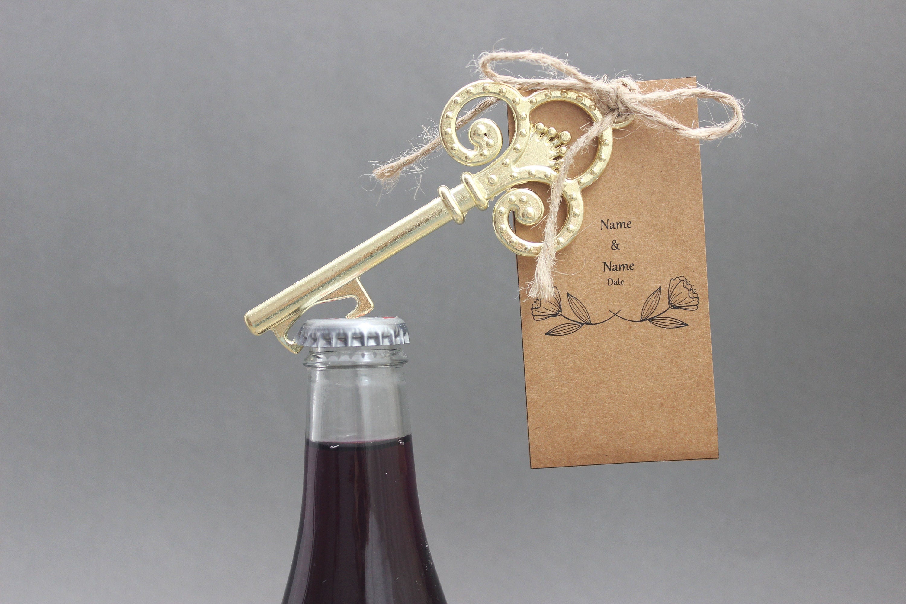 Key Bottle Opener Gift With Note Design