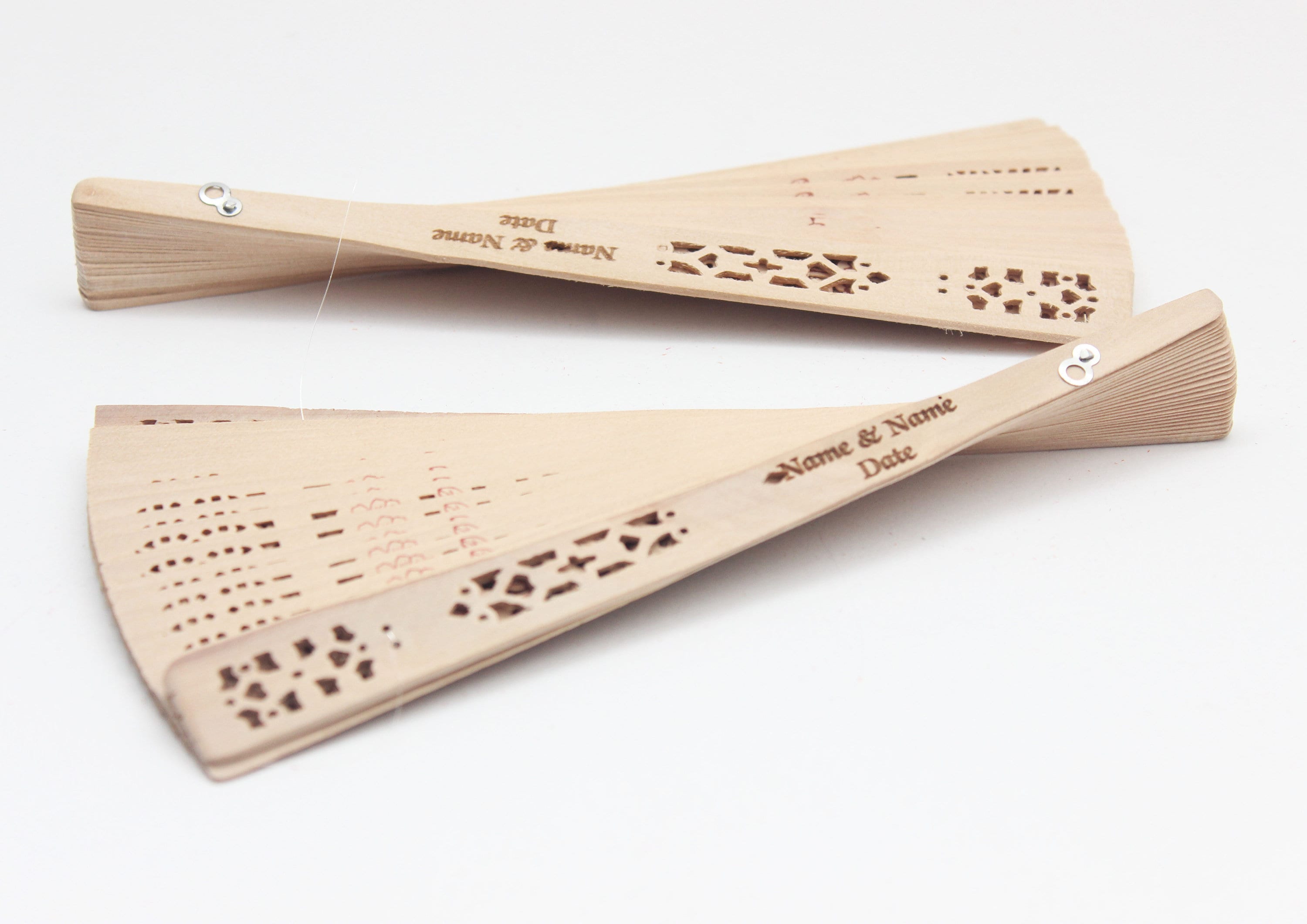 Hand Fan Bamboo Engraved Custom Favor Souvenirs for Guest Gift