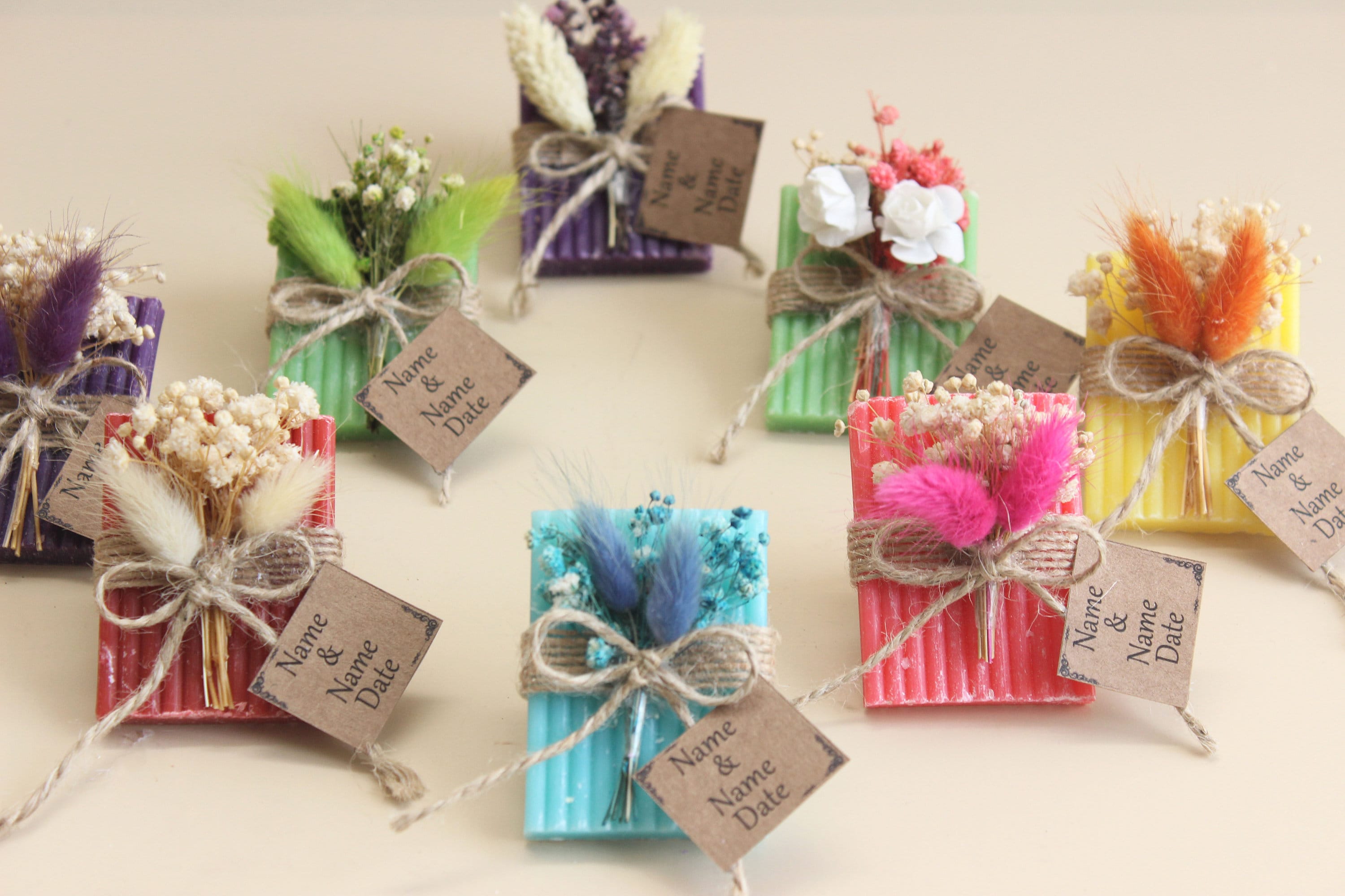 Mixed Rectangular Scented Soap Favors for Guests Personalized Bulk Souvenirs