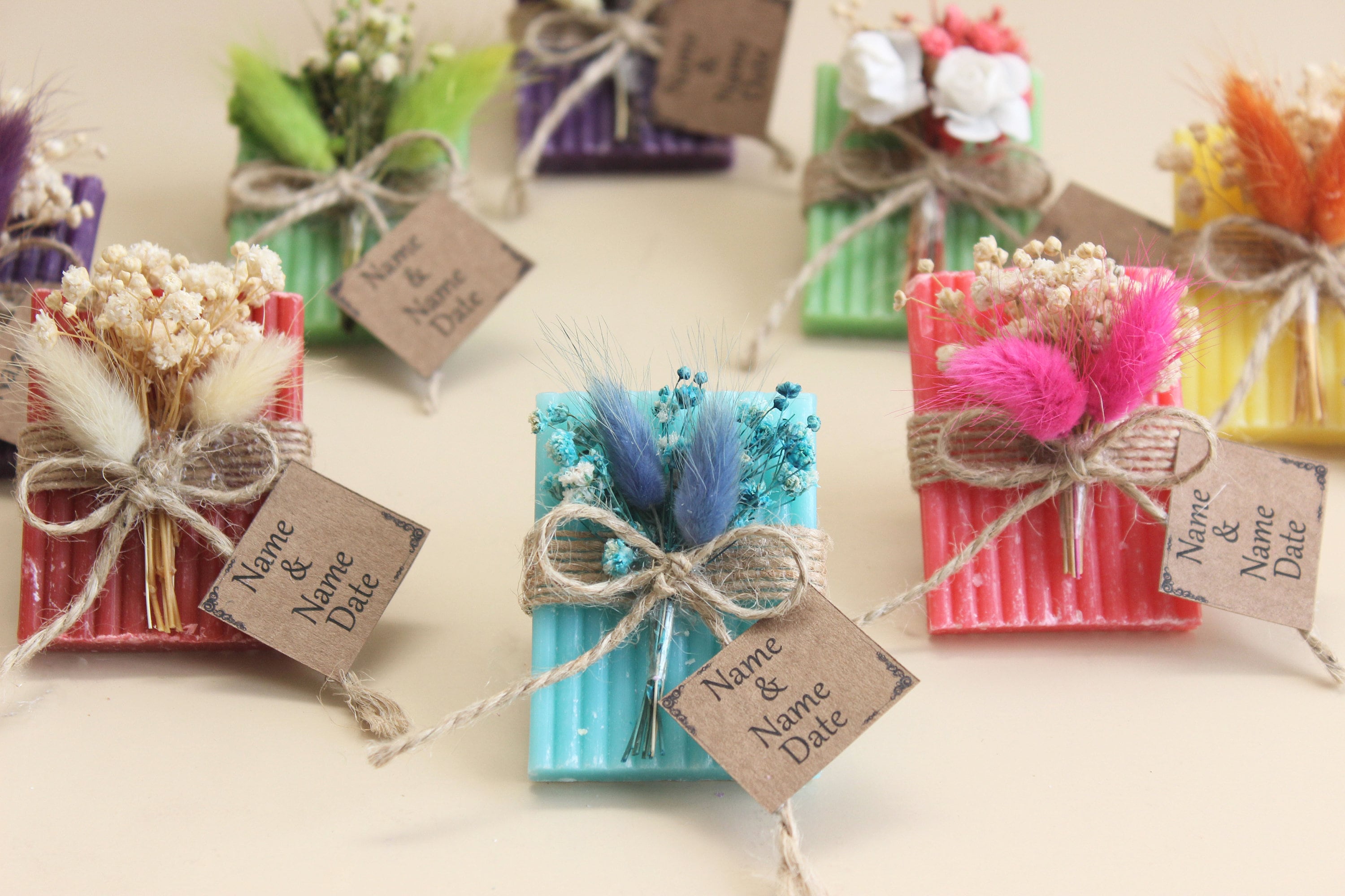 Mixed Rectangular Scented Soap Favors for Guests Personalized Bulk Souvenirs