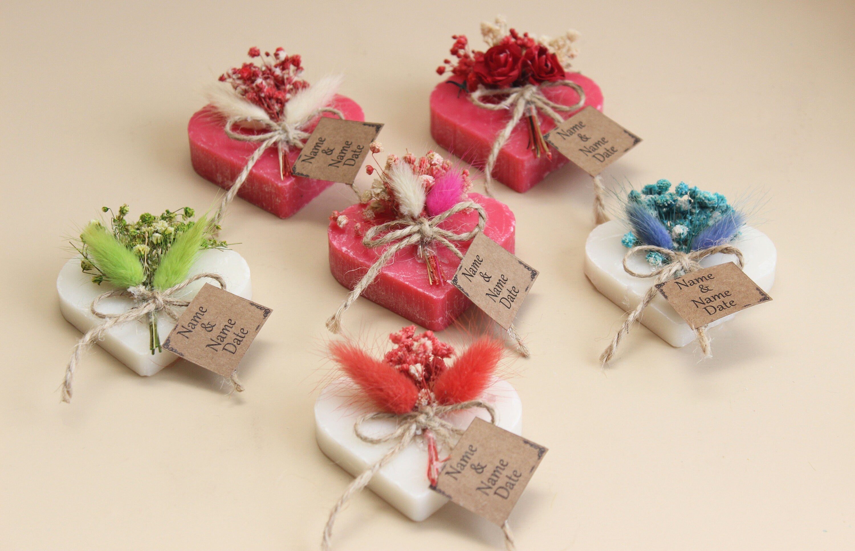 Mixed Vegan Scented Soap Favors for Guests Handmade Personalized Bulk Souvenirs