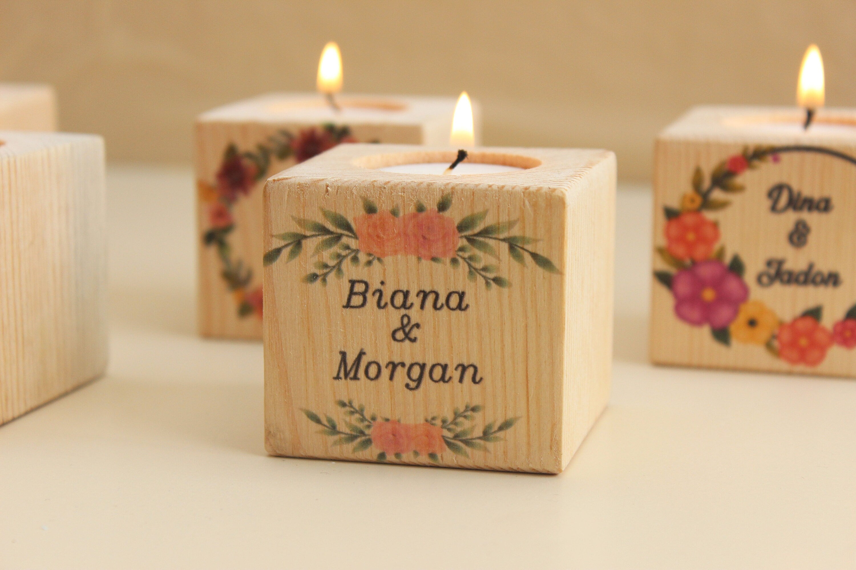 Wedding Tealight Candle  Holder,Rustic Tealight Holder ,Baby Shower Favors, Personalized Gift,Bridal Shower Favors,Wedding Party Favors Gift