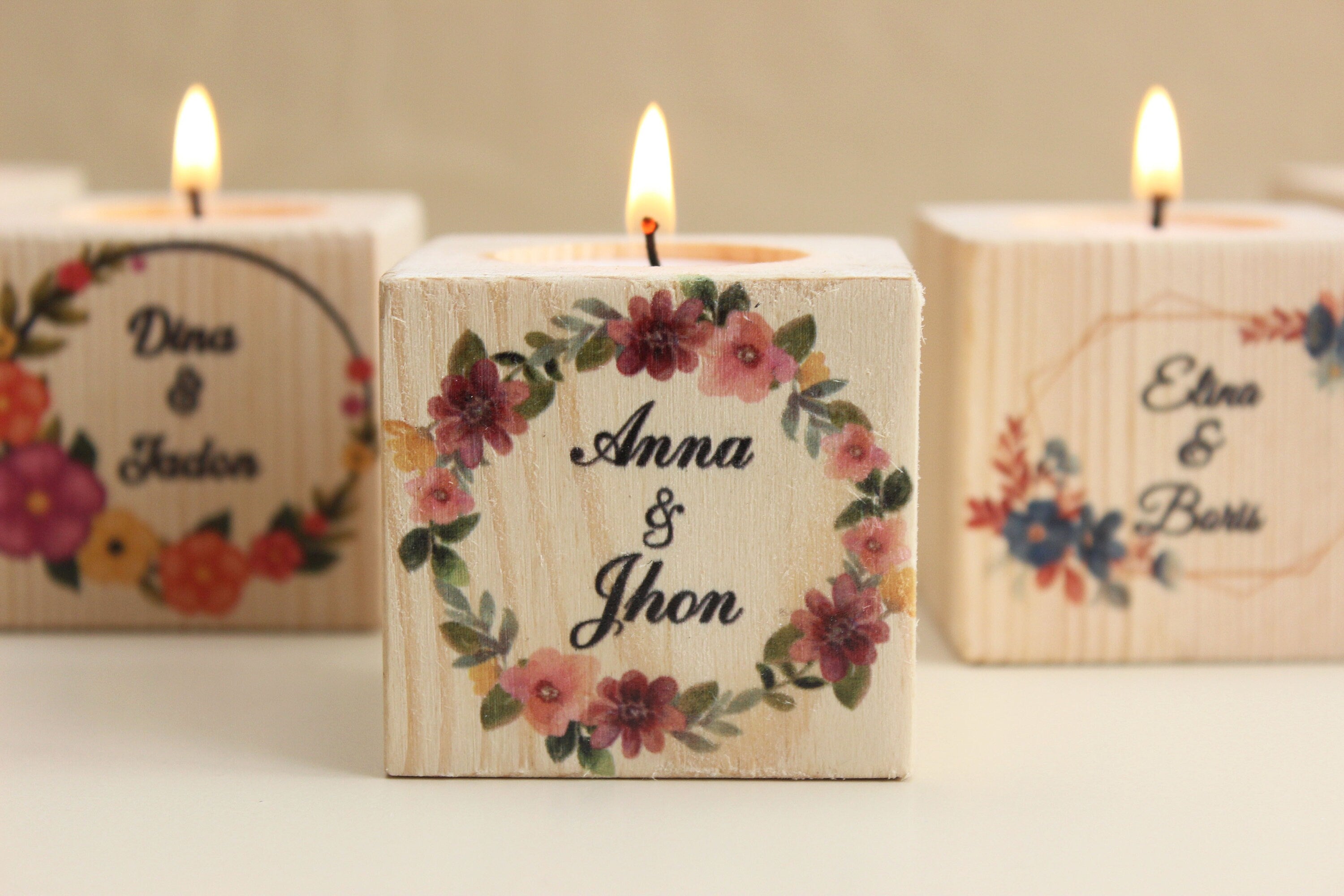 Wedding Tealight Candle  Holder,Rustic Tealight Holder ,Baby Shower Favors, Personalized Gift,Bridal Shower Favors,Wedding Party Favors Gift