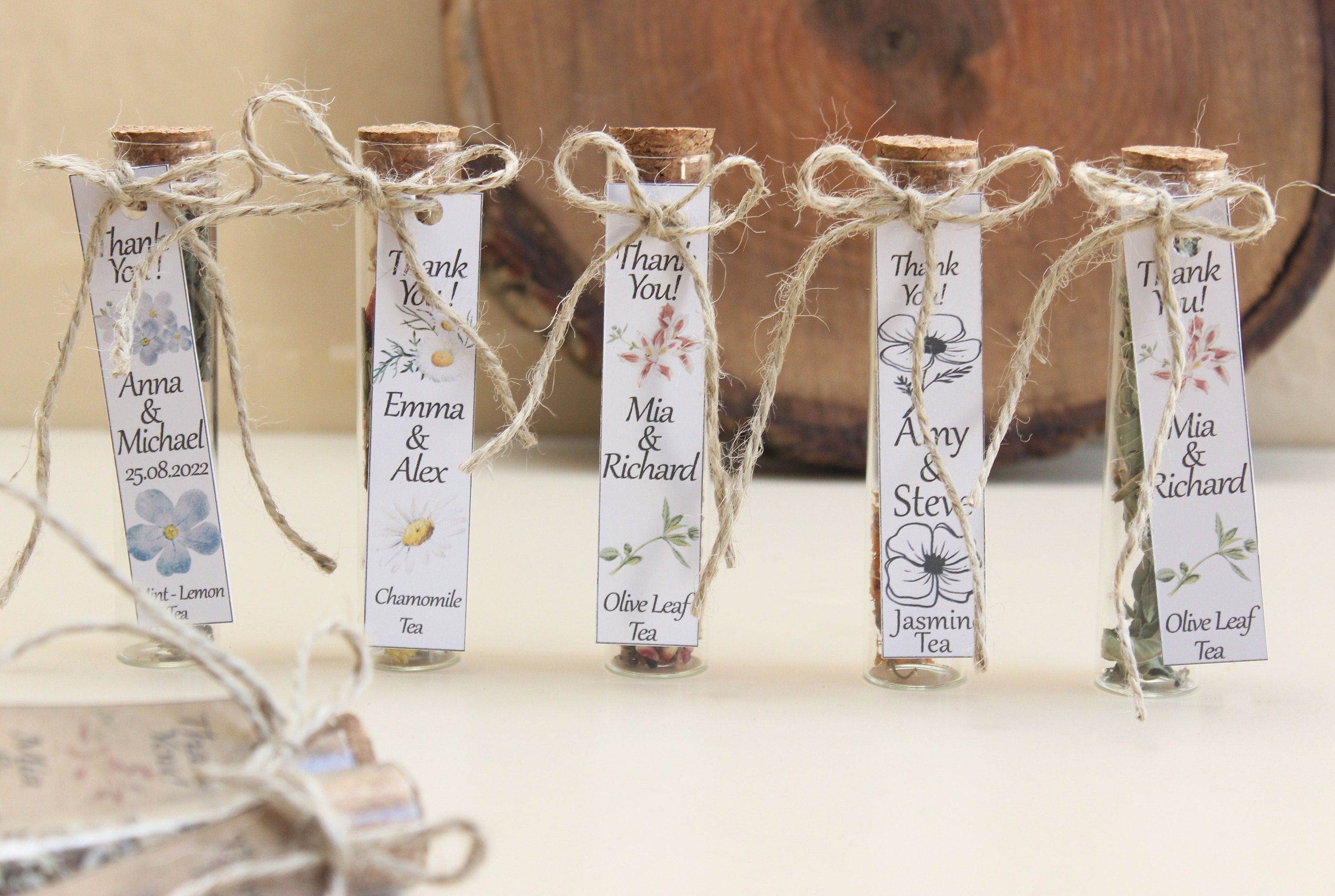 Personalized Tea Party Gift, Favors for Guest Personalized Favors,Wedding Tea Favors For Guests