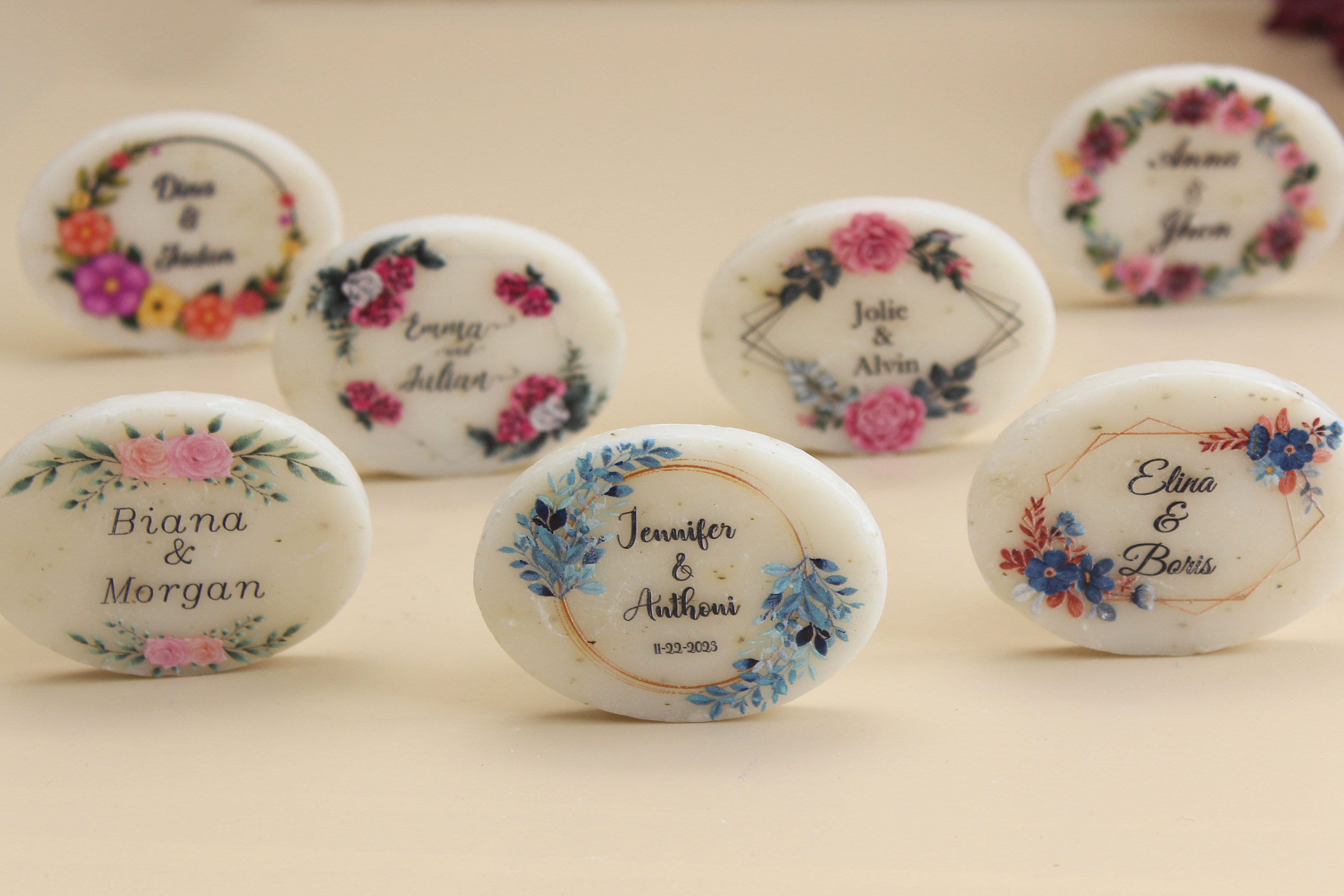 Natural Ellipse Designed Soap Favors for Guests Personalized Bulk Souvenirs