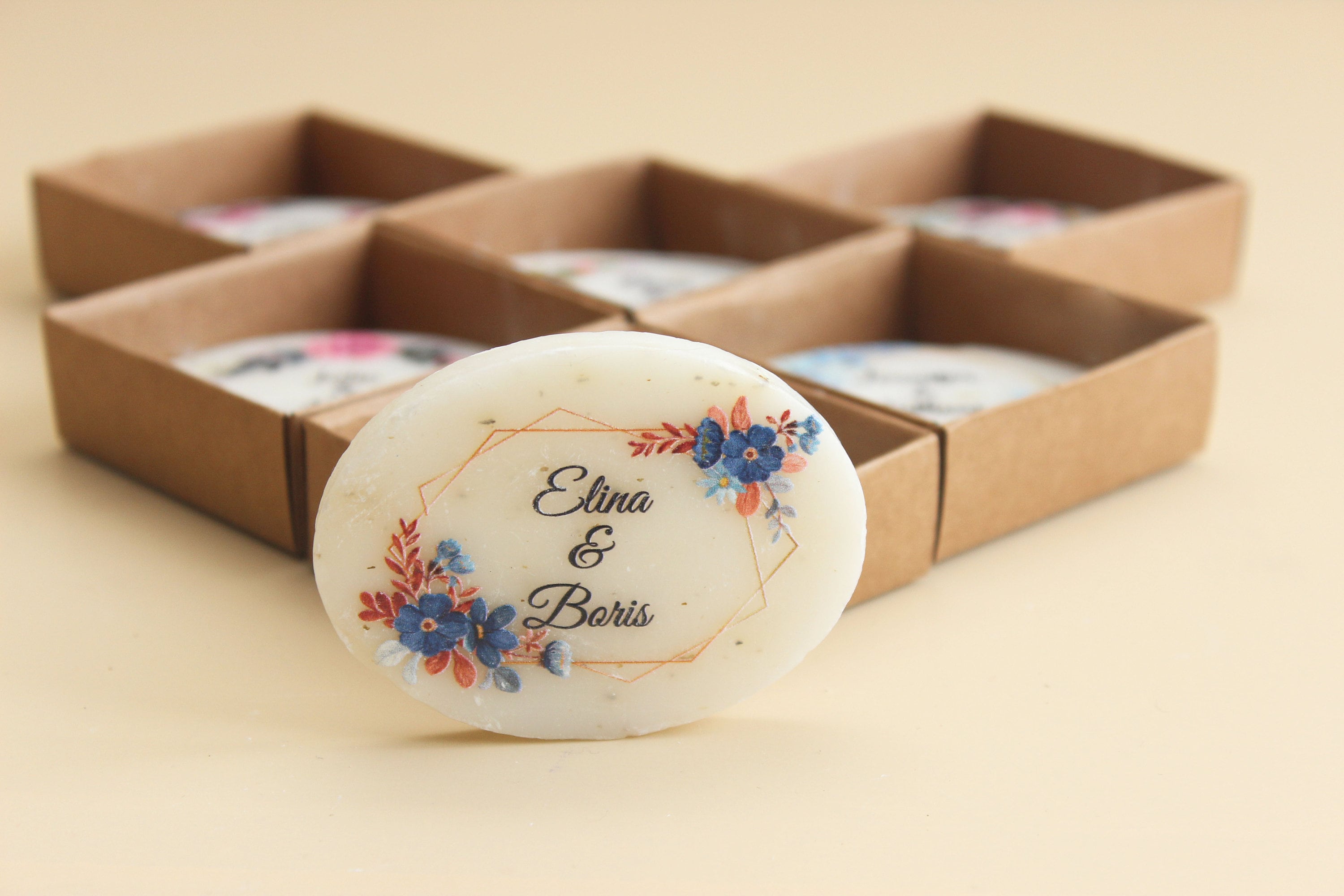 Natural Ellipse Designed Soap Favors for Guests Personalized Bulk Souvenirs