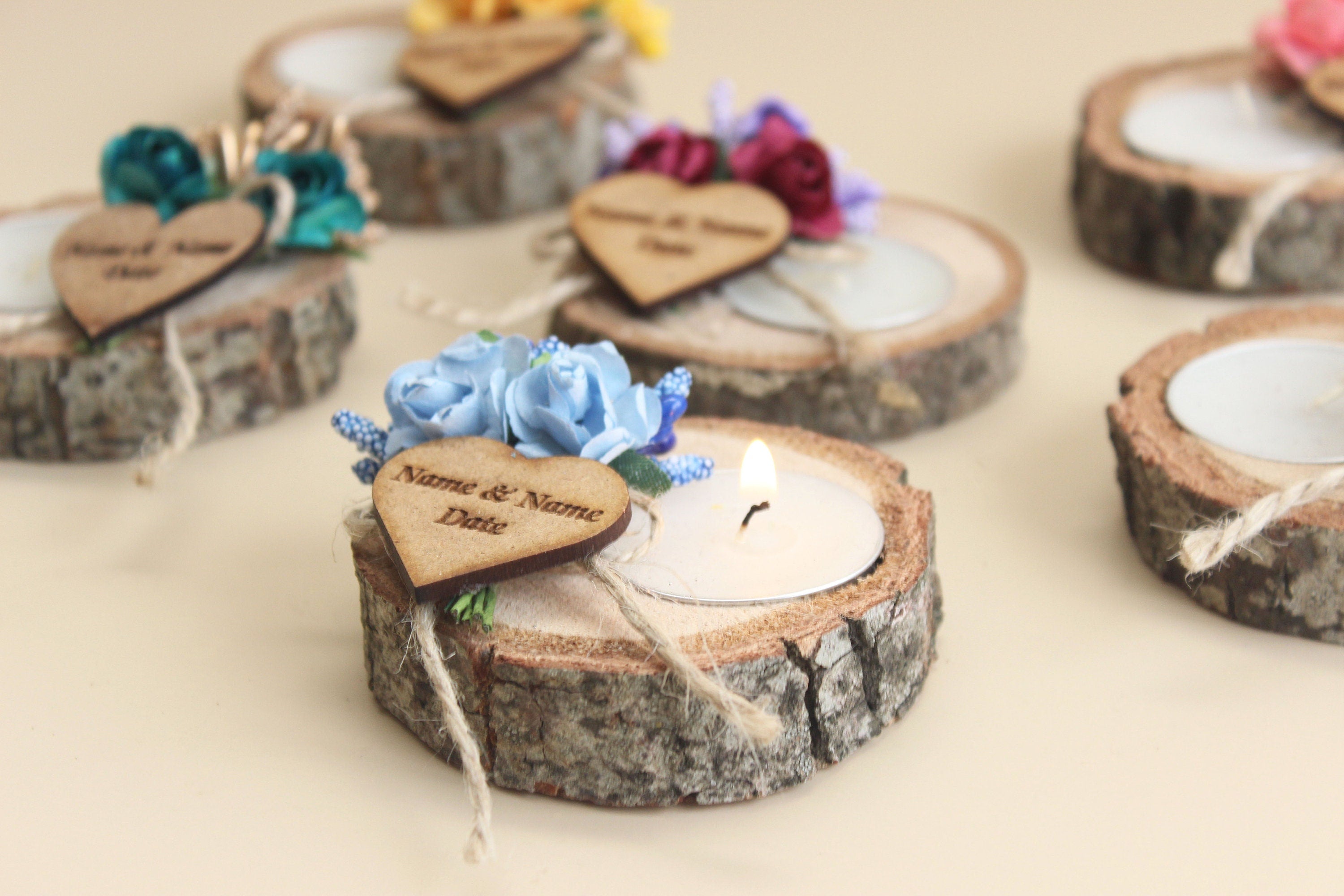 Wedding wooden holder candle ,Rustic Tealight Holder ,Baby Shower Favors, Personalized Gifts, Bridal Shower Favors,Wedding Party Favors Gift