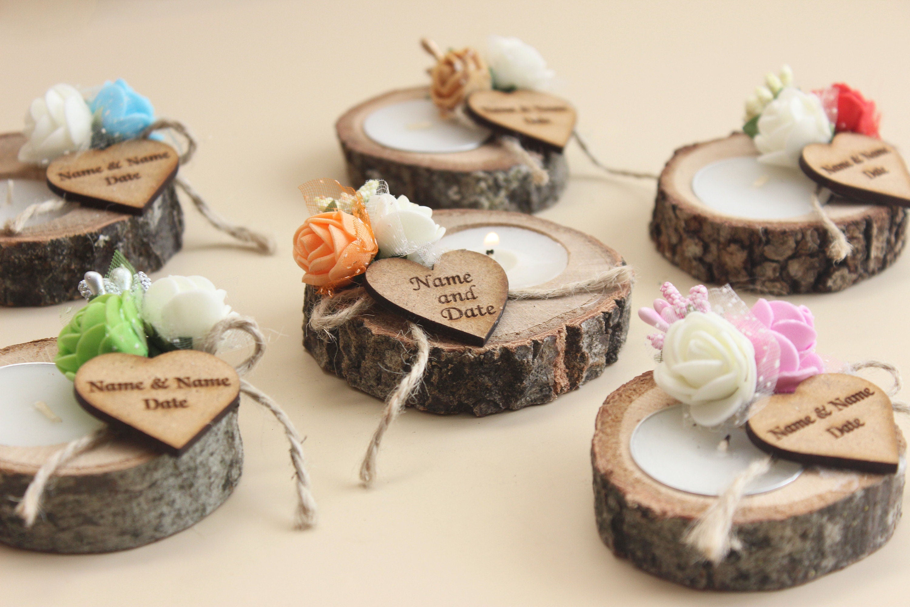 Wedding wooden holder candle ,Rustic Tealight Holder ,Baby Shower Favors, Personalized Gifts, Bridal Shower Favors,Wedding Party Favors Gift