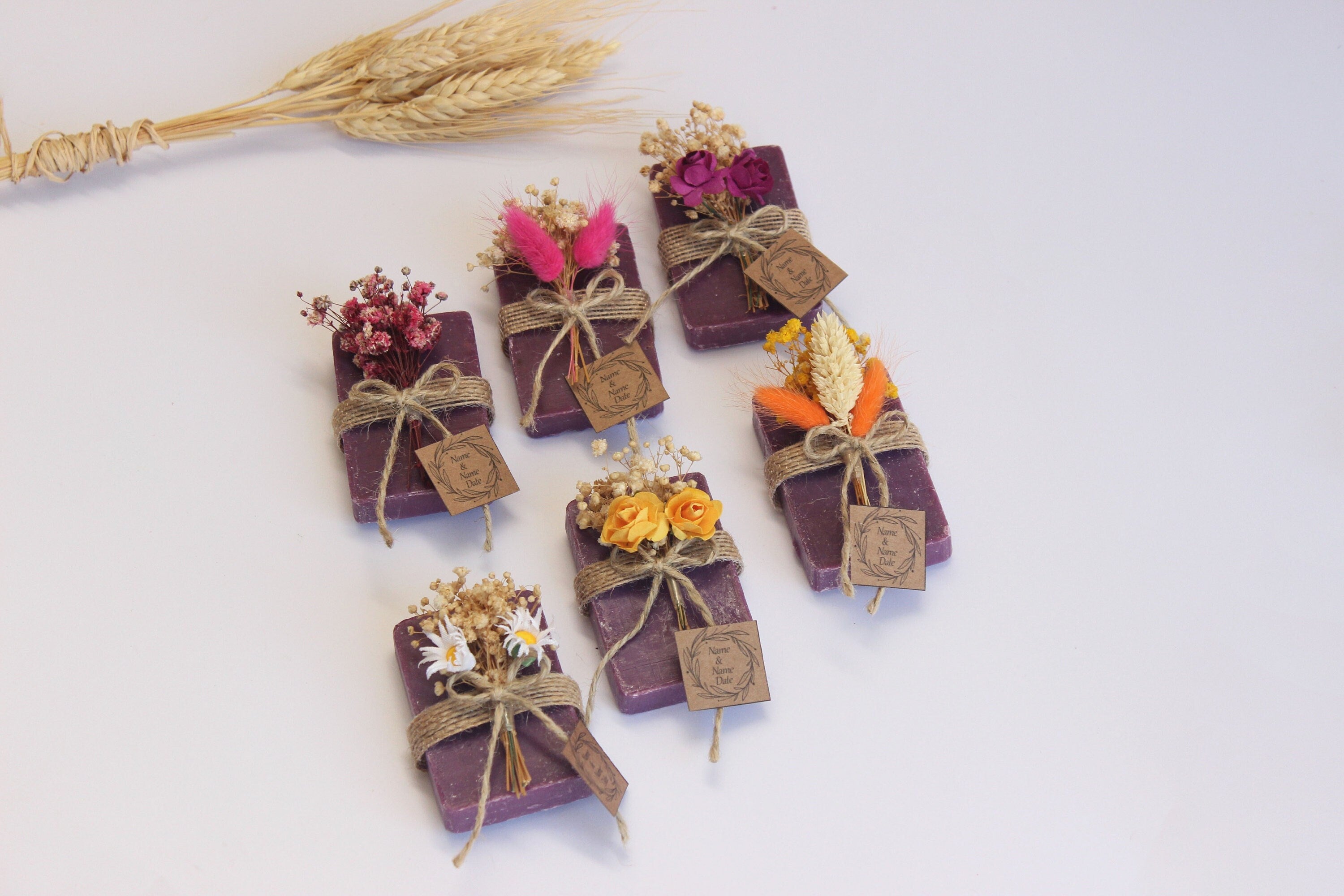 Rectangular Lavender Scented Soap Favors for Guests Personalized Bulk Souvenirs