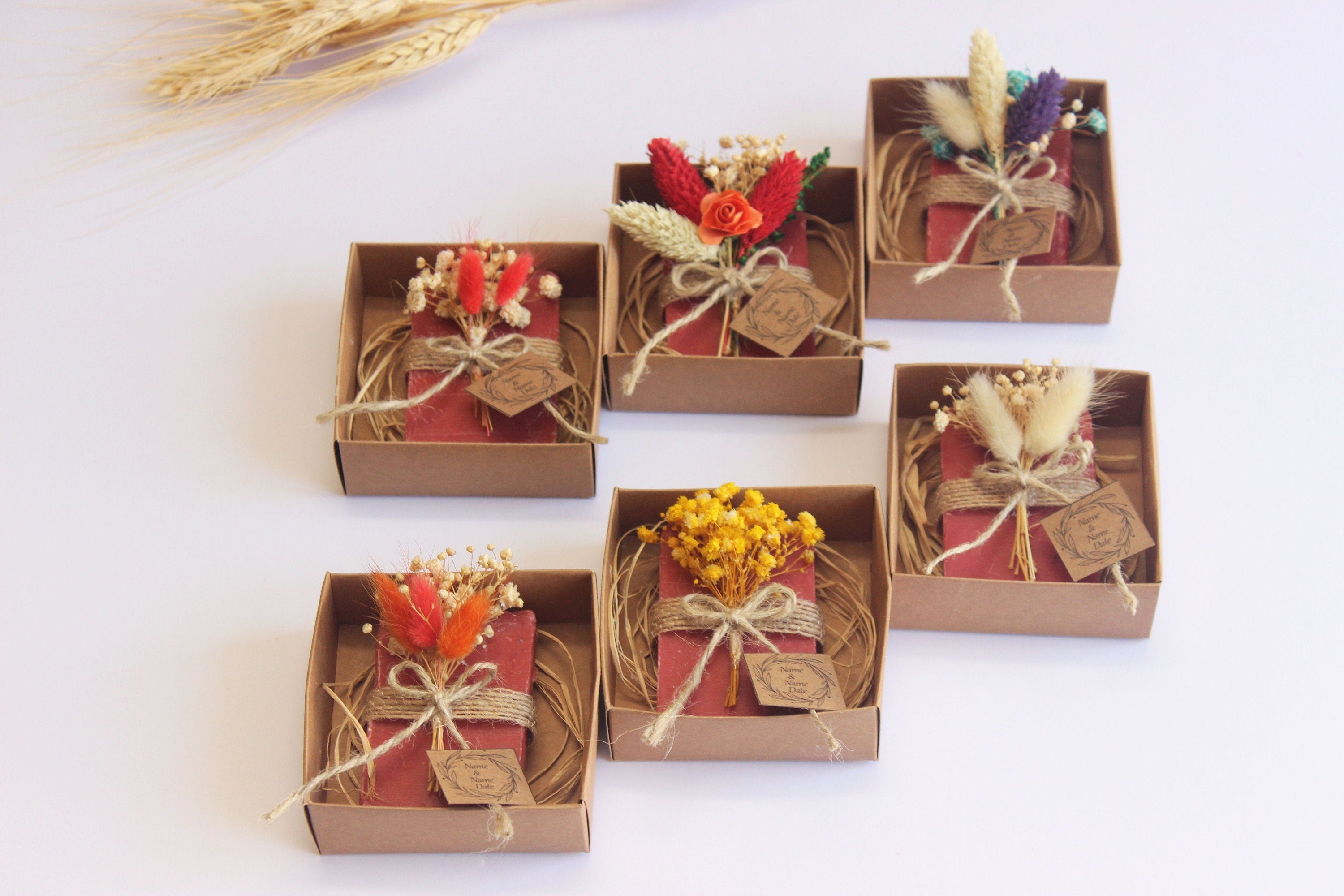 Rectangular Strawberry Scented Soap Favors for Guests Handmade Personalized Bulk Souvenirs