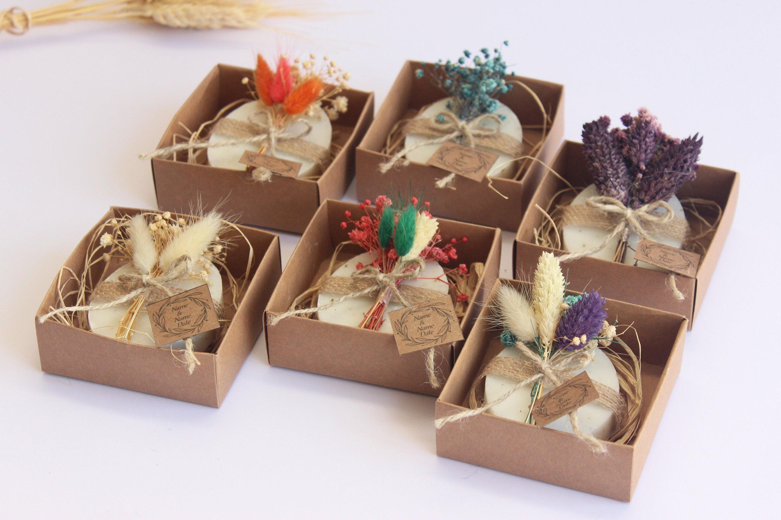 Ellipse Turkish Bath Scented Soap Favors for Guests With Flowers And Craft Personalized Bulk Souvenirs