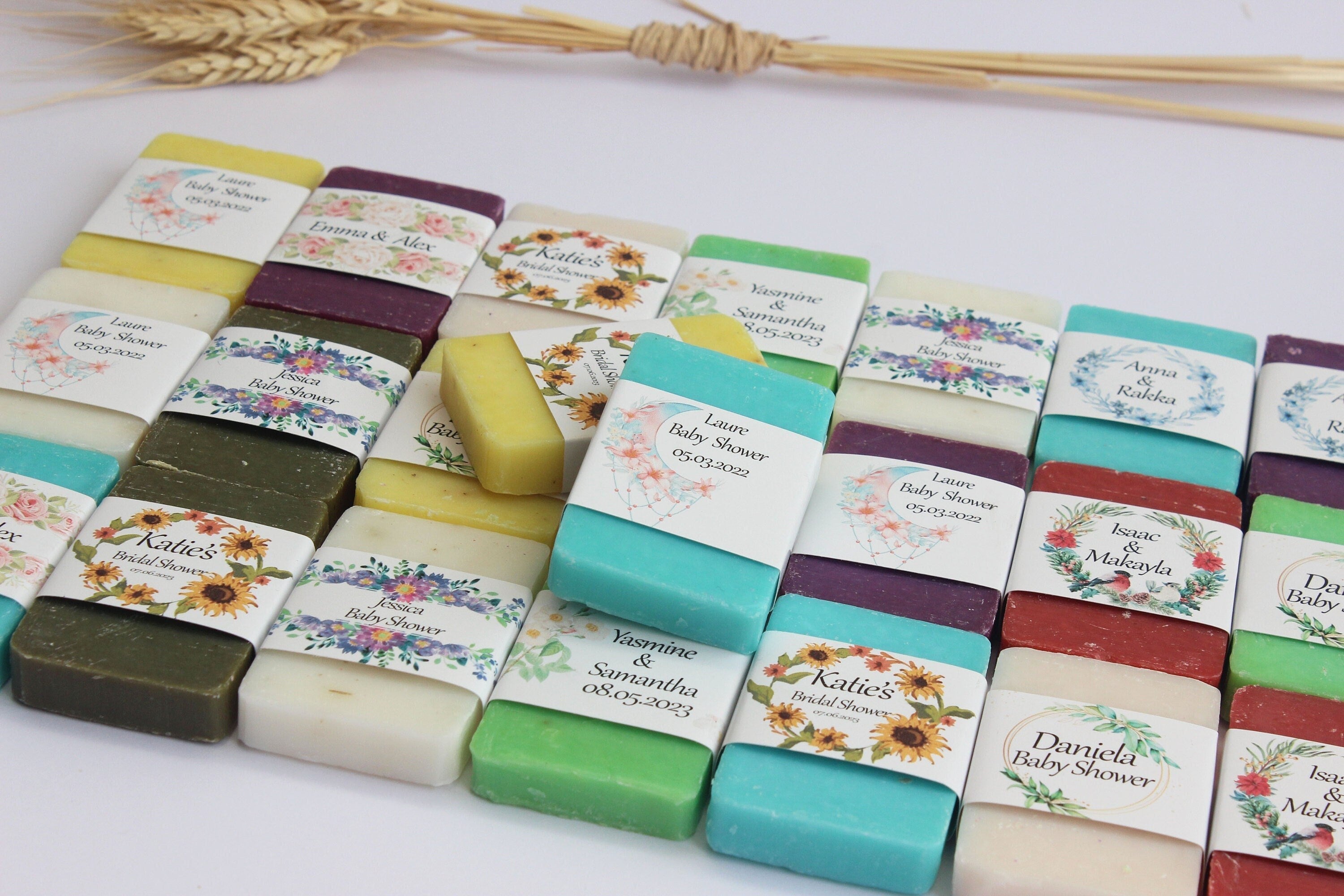 Natural Mixed Designed Soap Favors for Guests Personalized Bulk Souvenirs