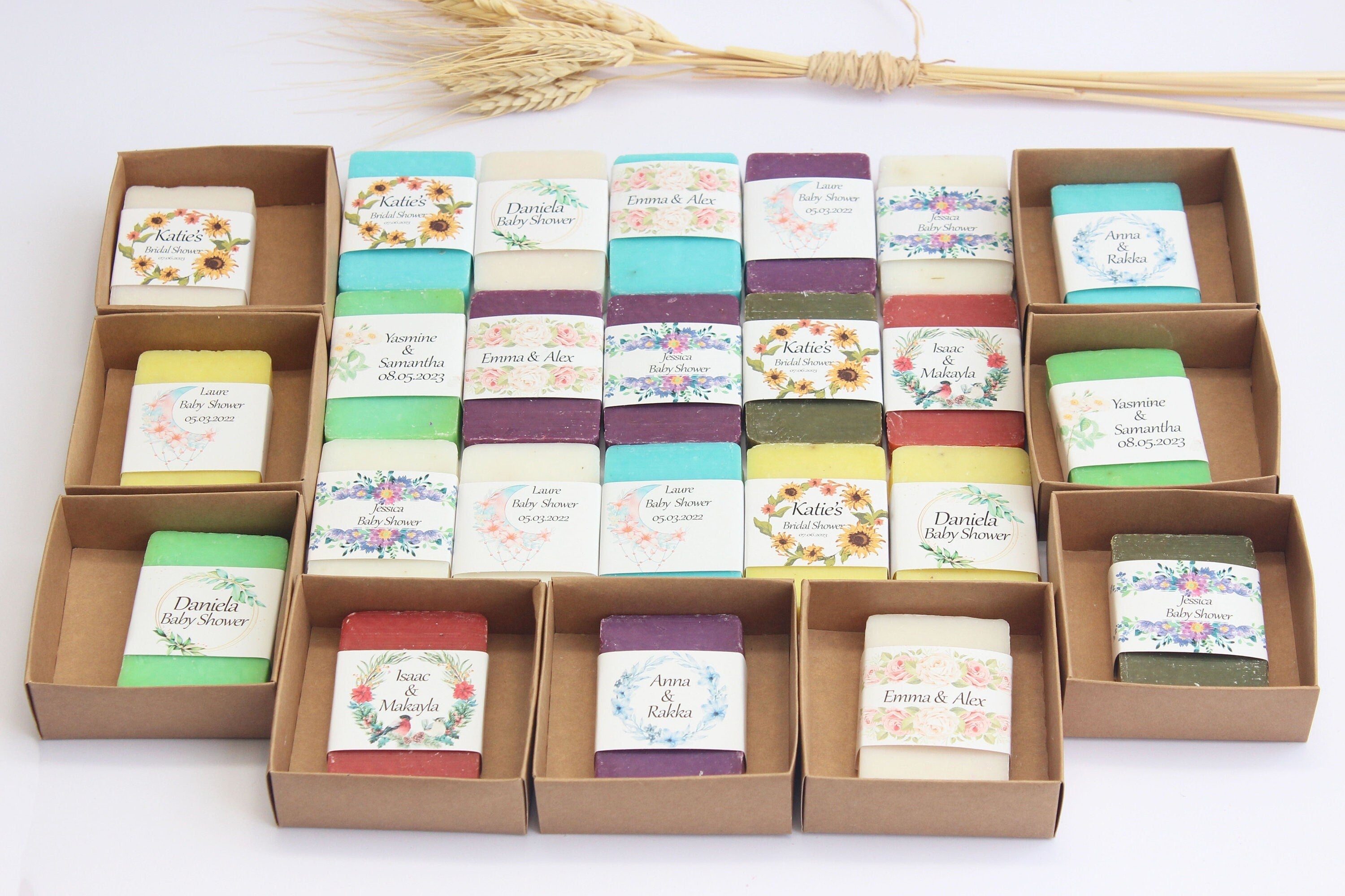 Natural Mixed Designed Soap Favors for Guests Personalized Bulk Souvenirs