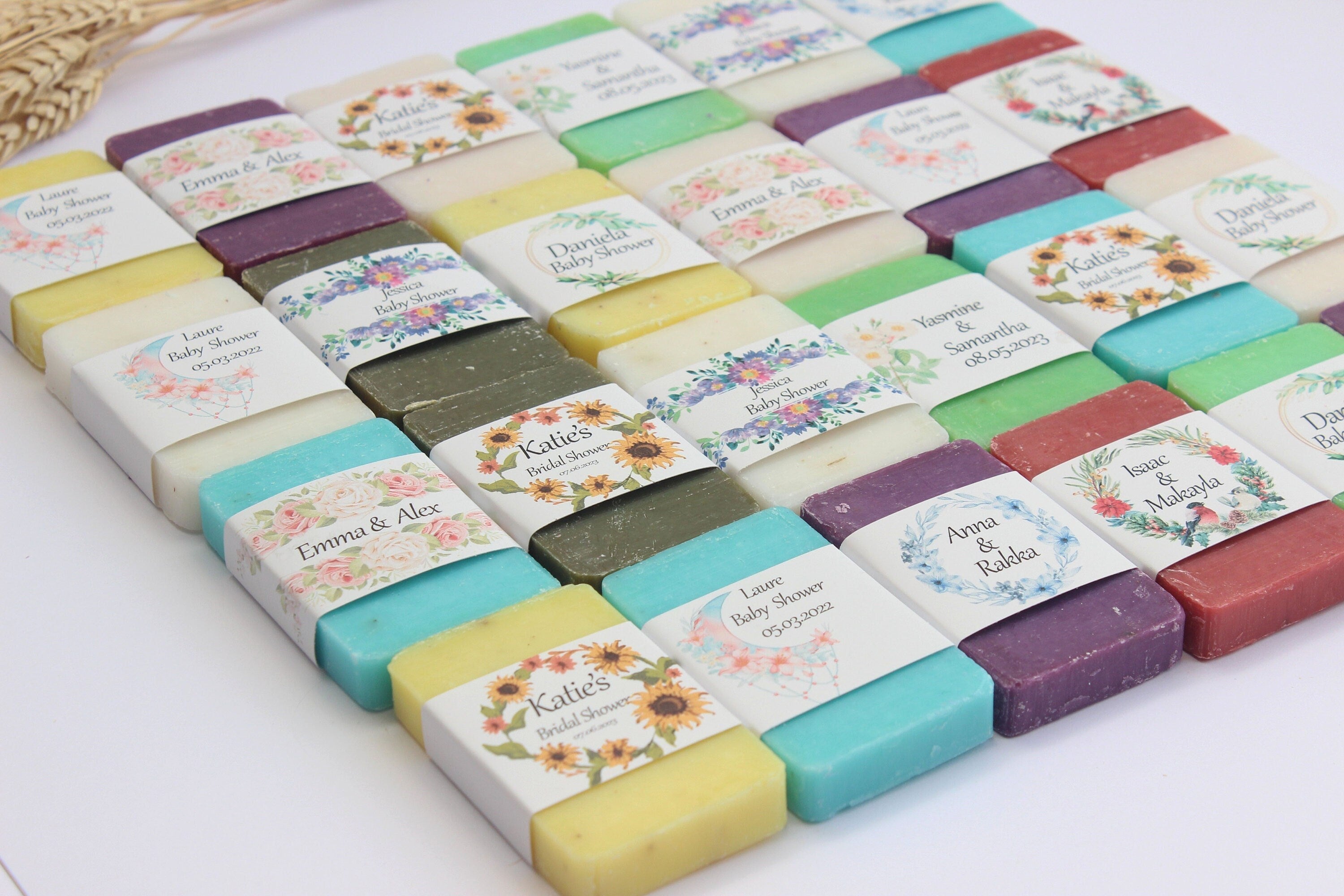 Natural Mixed Designed Soap Favors for Guests Personalized Bulk Souvenirs