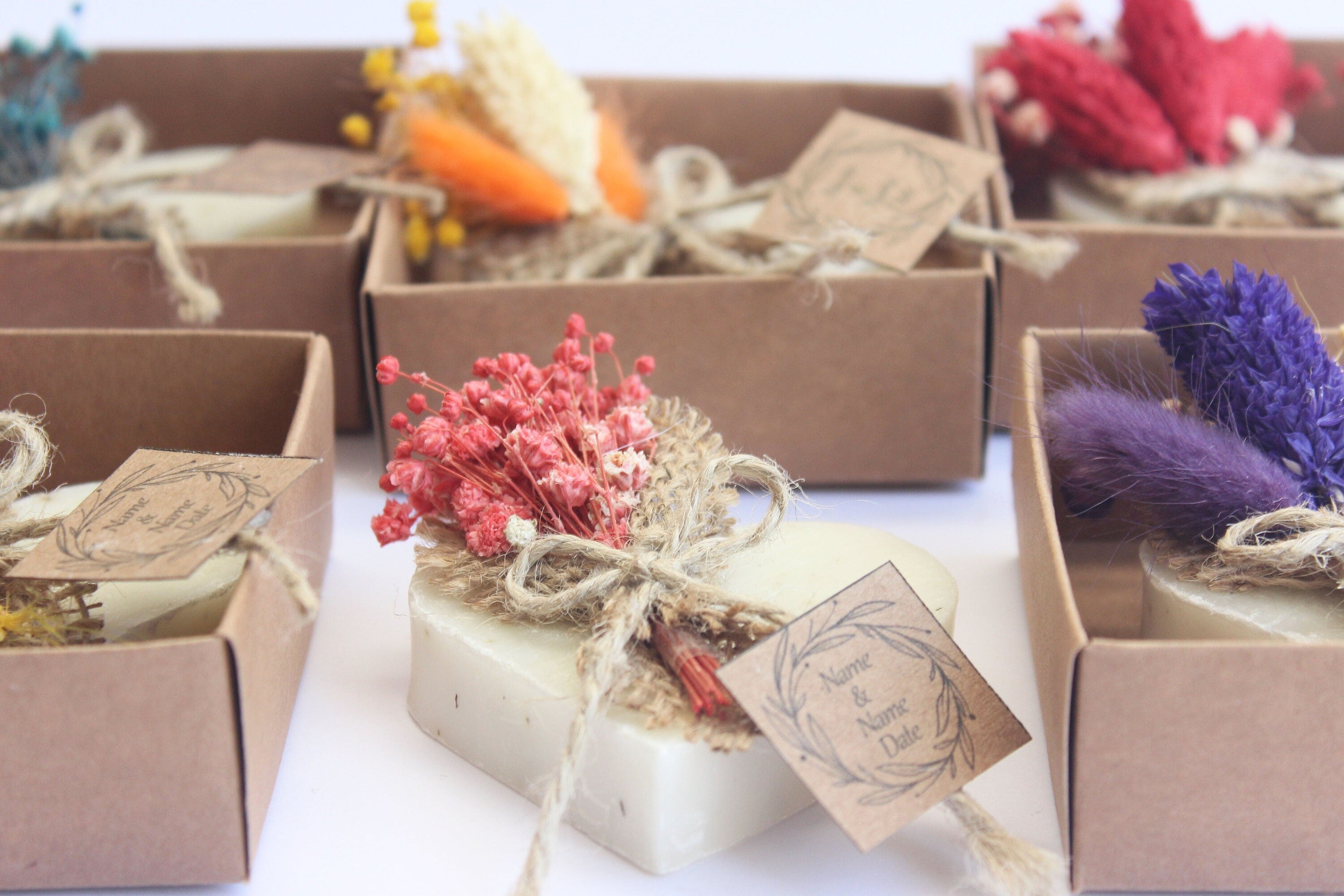 Heart Turkish Bath Scented Vegan Soap Favors for Guests Handmade Personalized Bulk Souvenirs