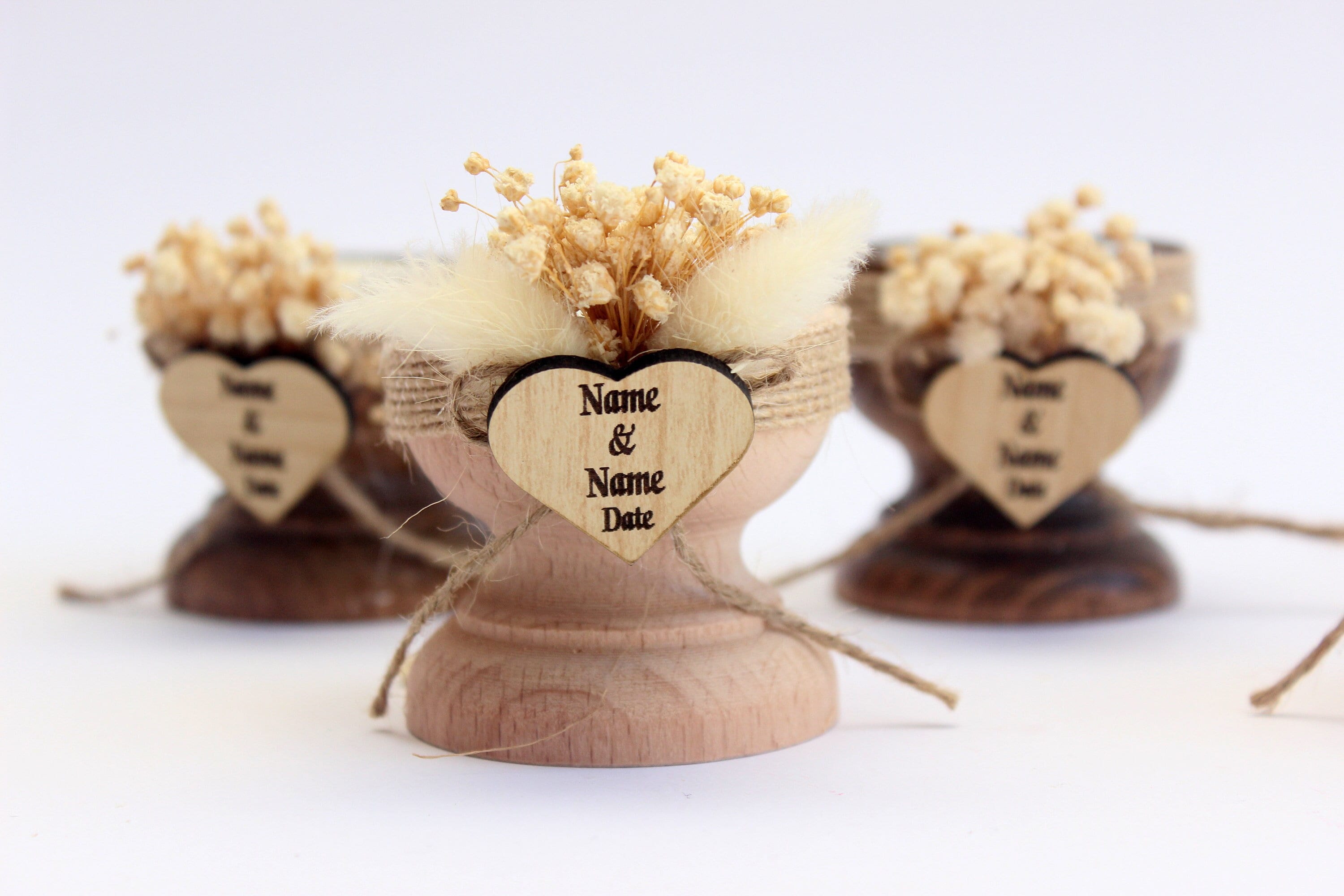 Luxury Goblet Wooden Tealight Holders Personalized Event Gift For Guest Unique Bulk Souvenirs