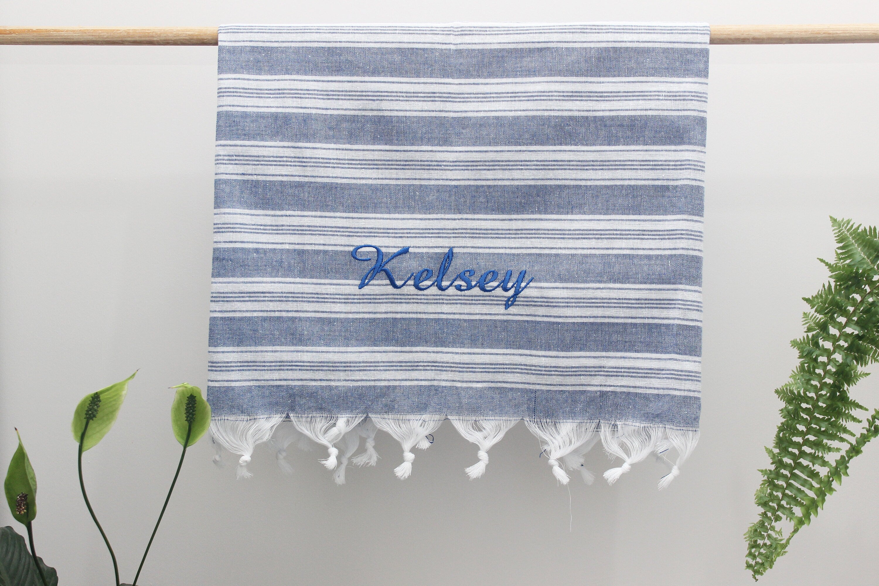 Embroidery Personalized Beach Diamond Towel Peshtemal Bath Cotton Organic Pool Turkishdowry