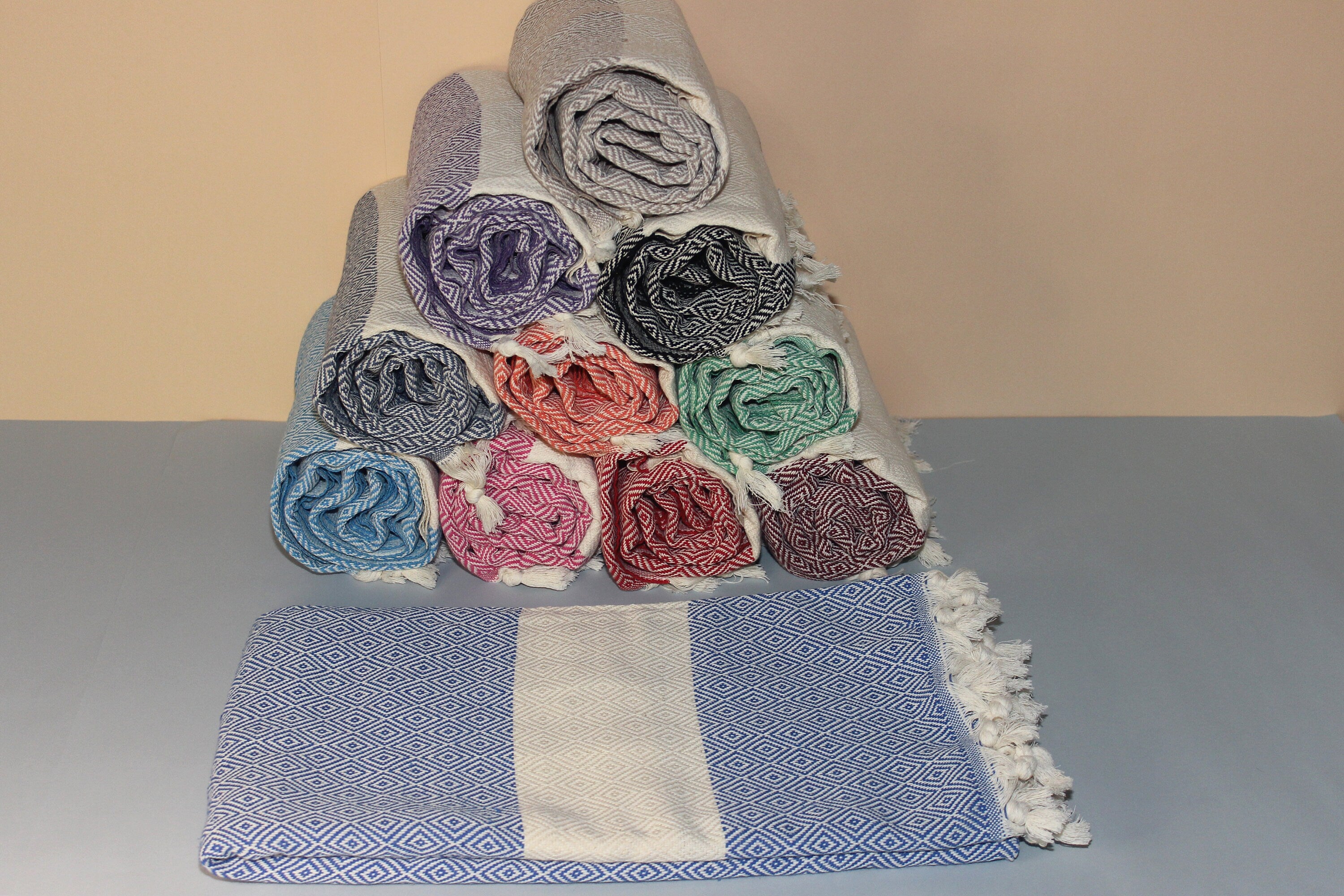 Beach Towel Diamond Peshtemal Bath Cotton Organic Pool Turkishdowry Gift