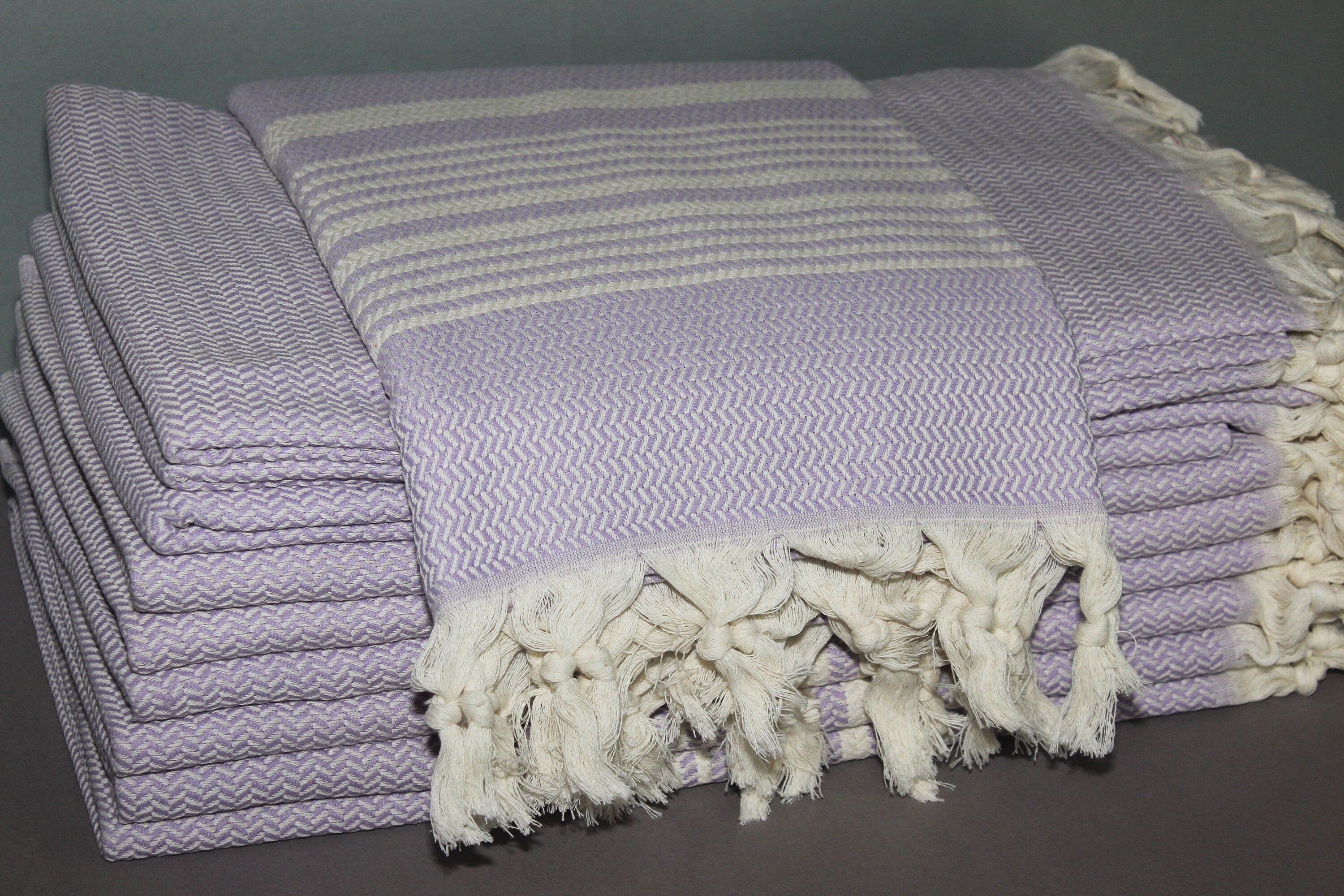 Lilac Beach Diamond Towel Peshtemal Bath Cotton Organic Pool Turkishdowry