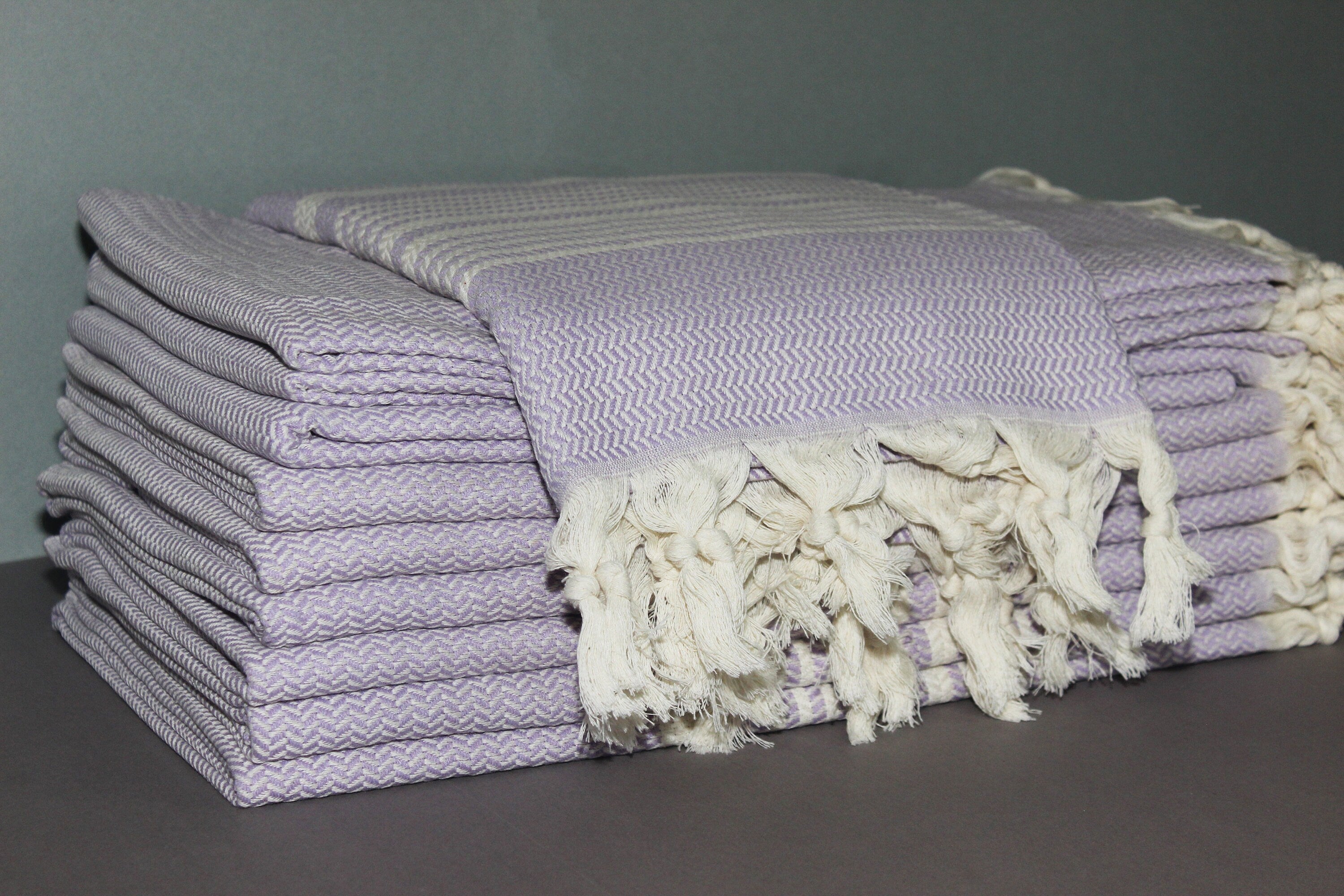 Lilac Beach Diamond Towel Peshtemal Bath Cotton Organic Pool Turkishdowry