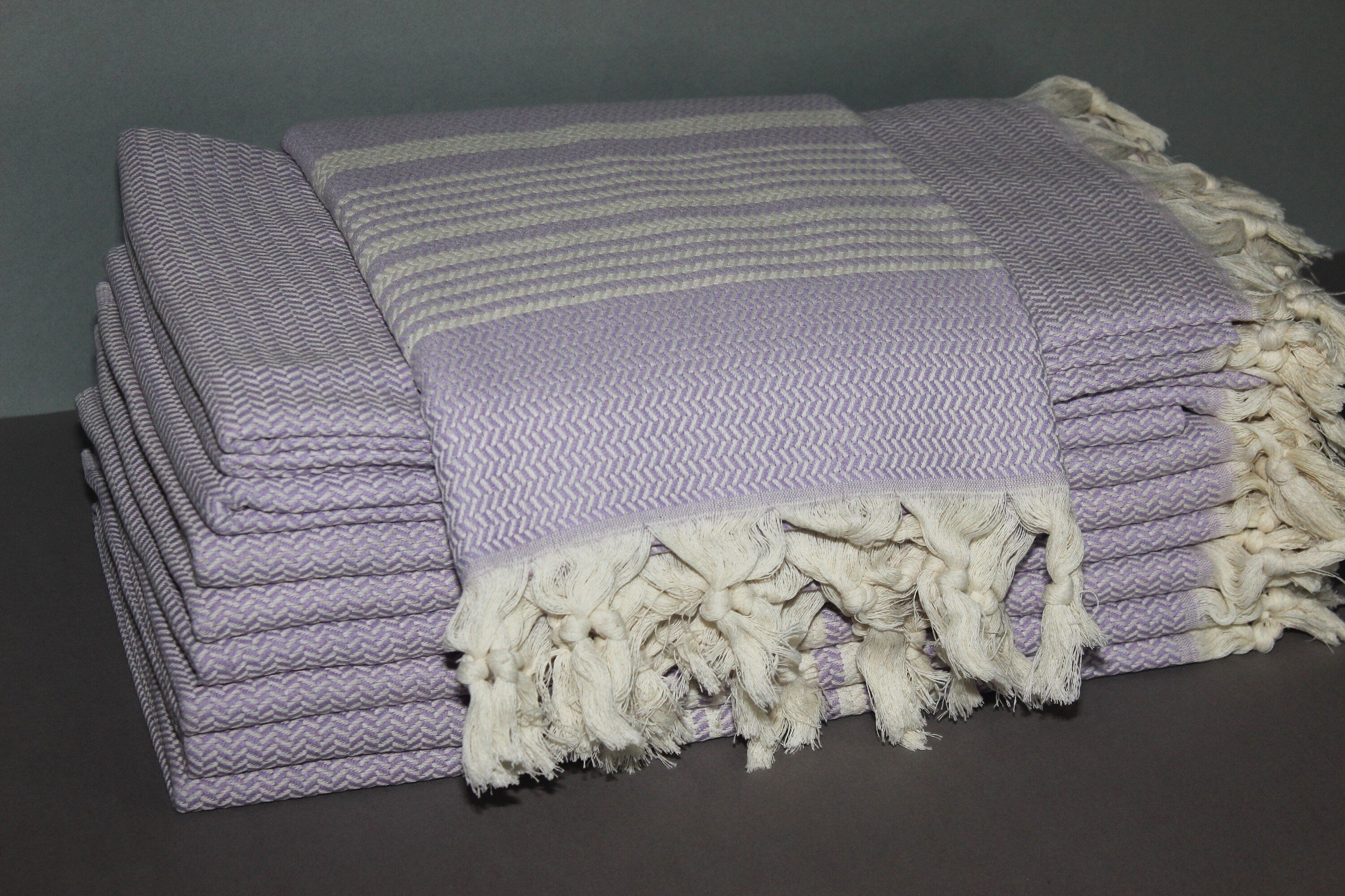 Lilac Beach Diamond Towel Peshtemal Bath Cotton Organic Pool Turkishdowry