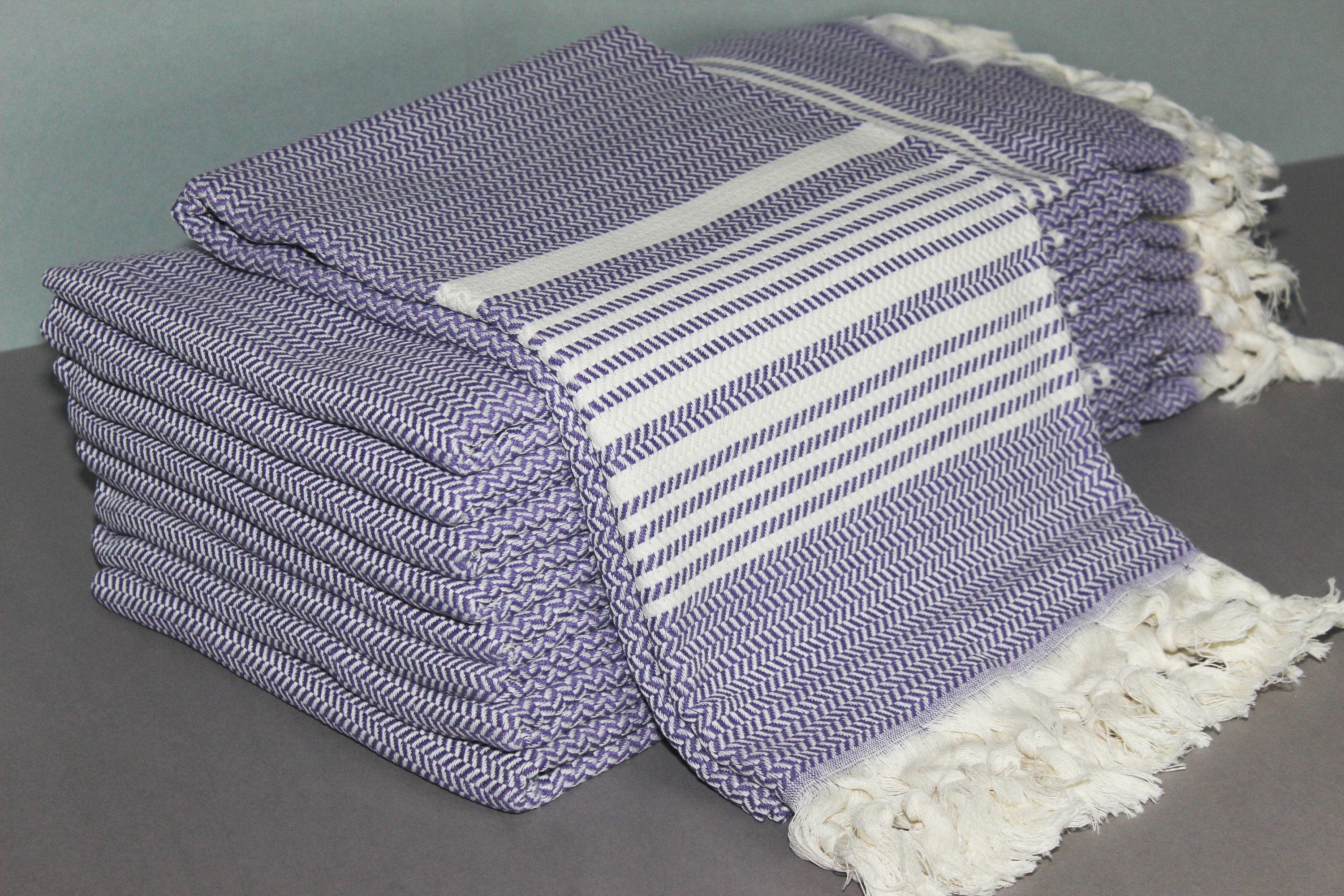 Purple Beach Diamond Towel Peshtemal Bath Cotton Organic Pool Turkishdowry