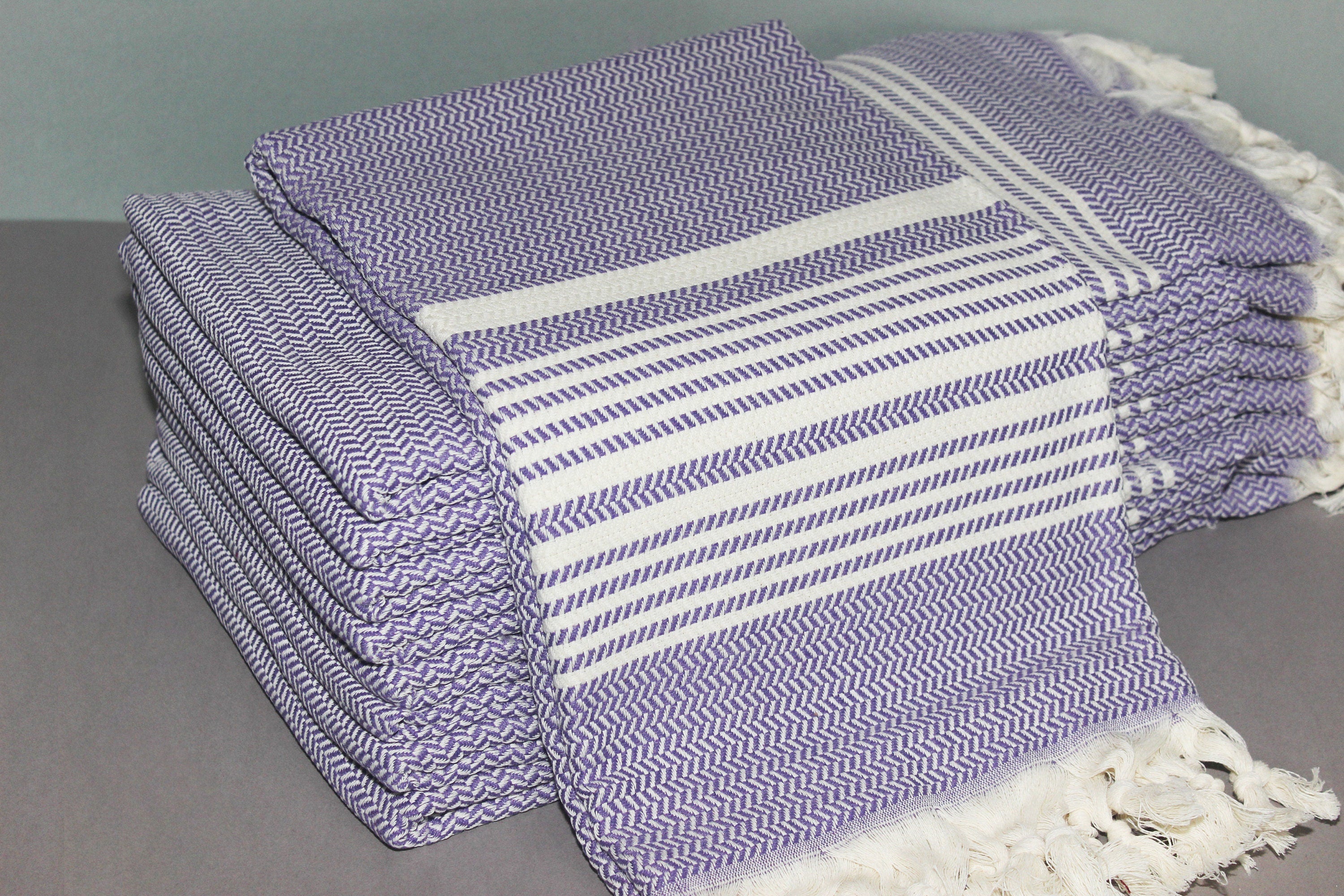 Purple Beach Diamond Towel Peshtemal Bath Cotton Organic Pool Turkishdowry