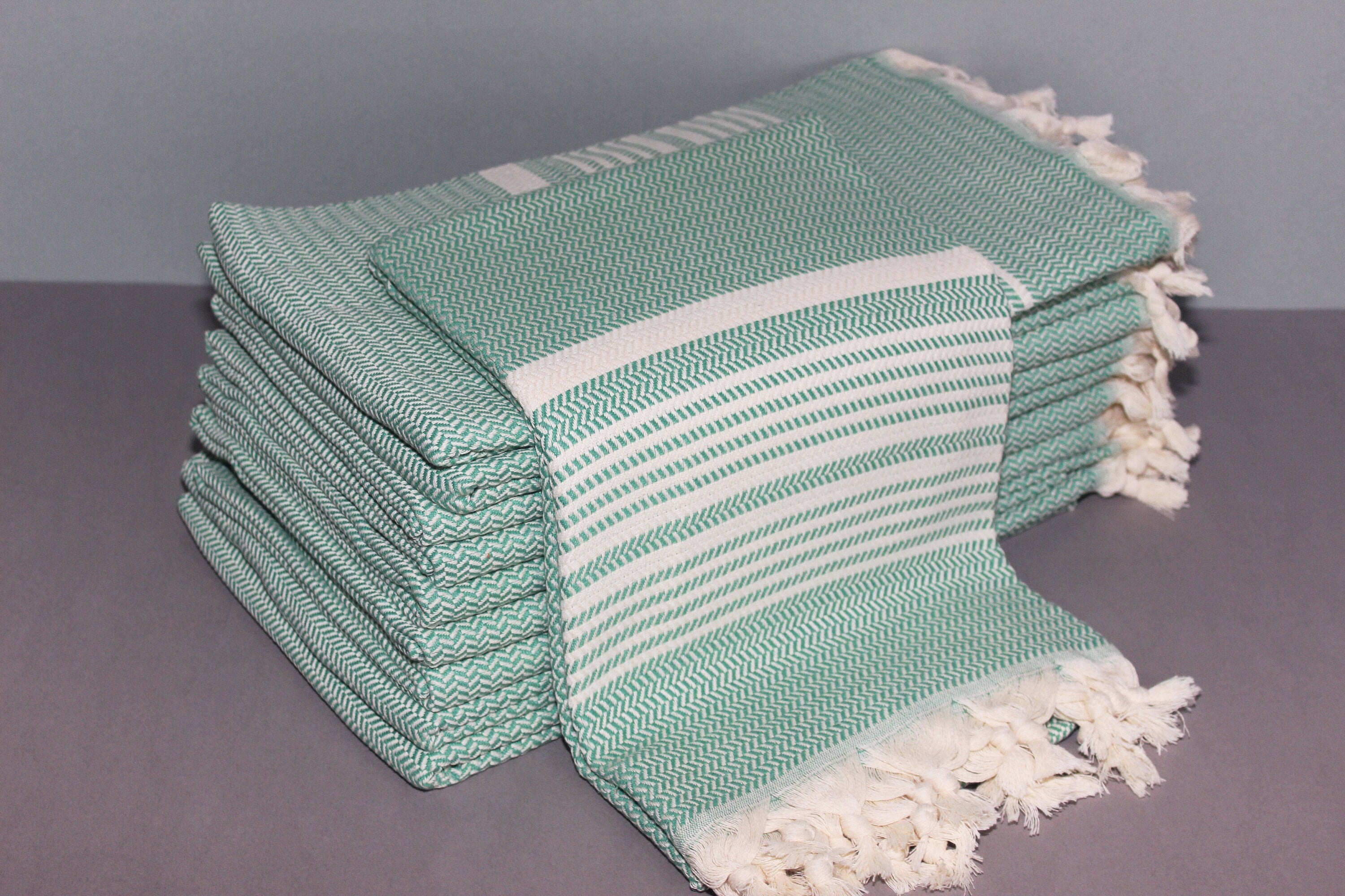 Mint Beach Diamond Towel Peshtemal Bath Cotton Organic Pool Turkishdowry