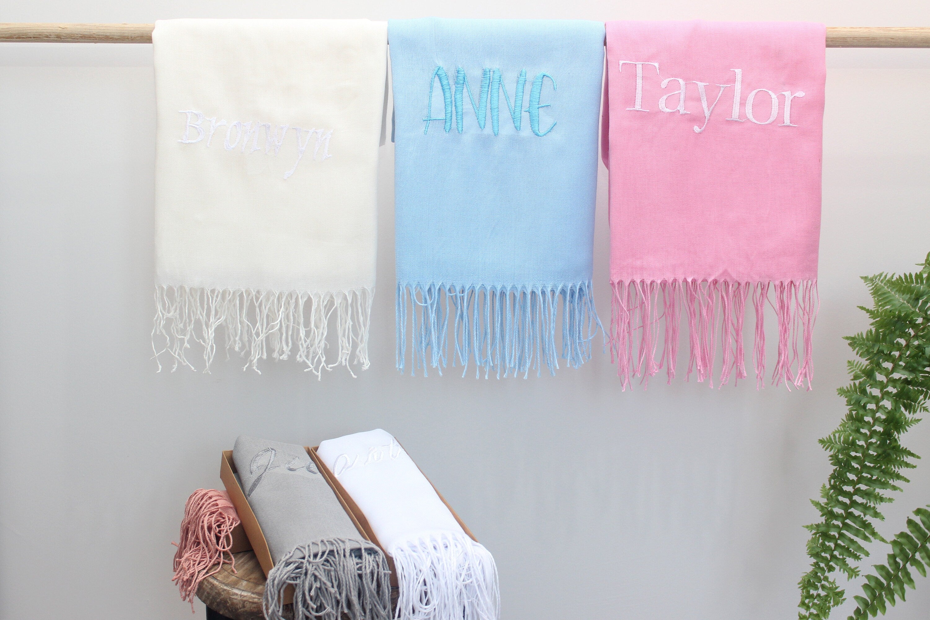 Embroidered Pashmina Shawl Personalized Gift Party Favors